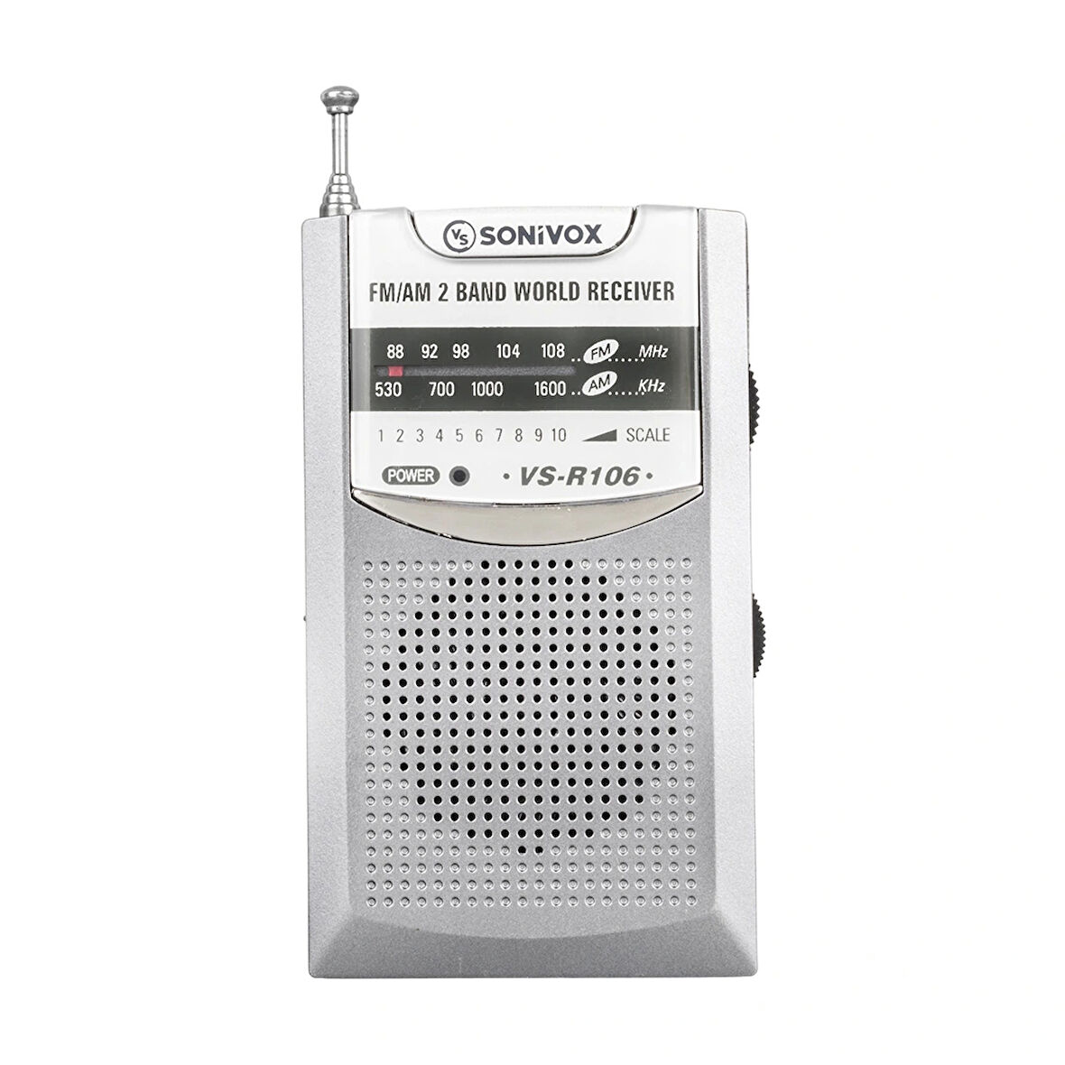 Gri Renk Cep Tipi Analog Fm Radyo Vs-r106