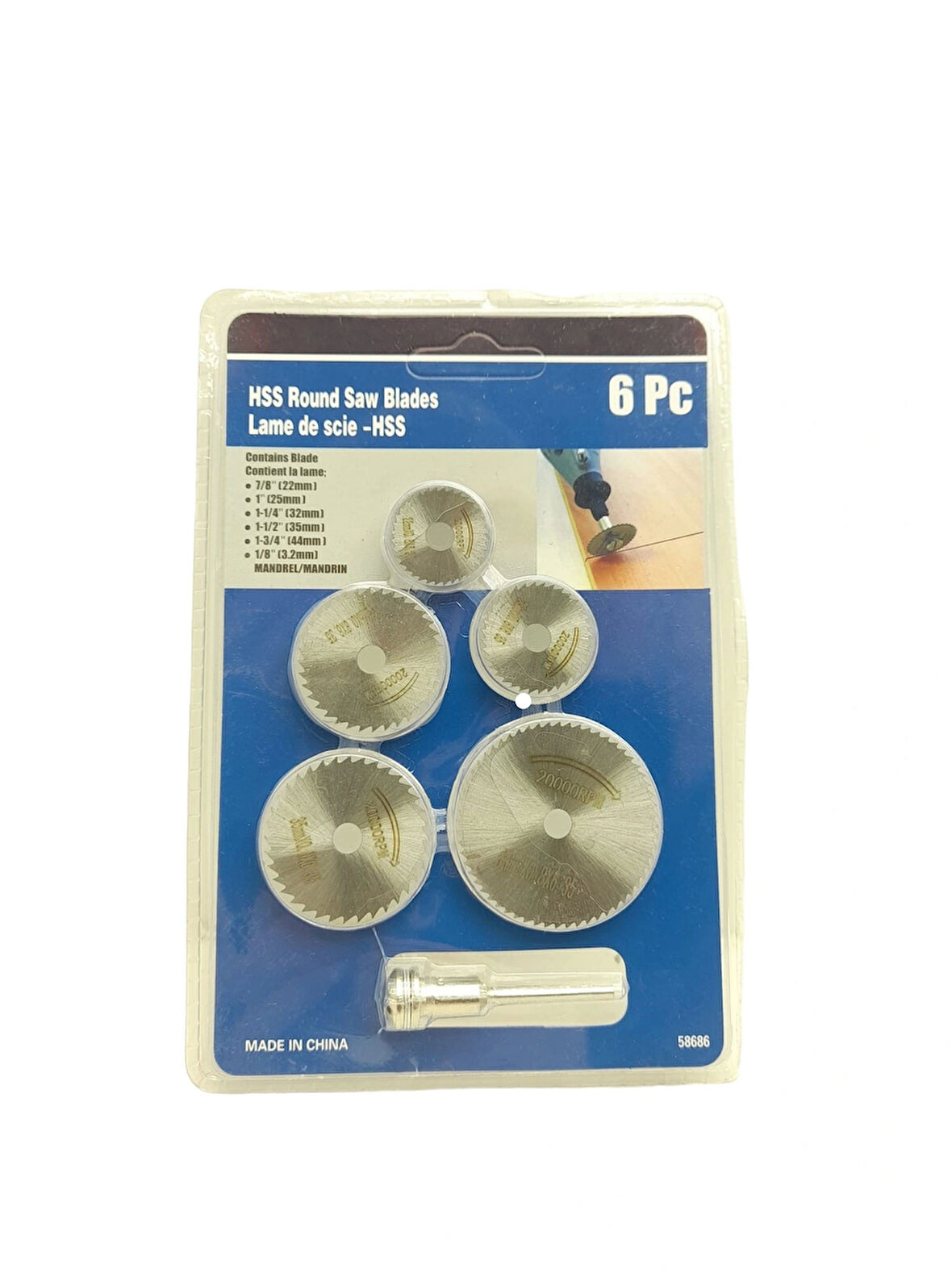 6 Parça Mini Yuvarlak Testere Bıçakları 22---44mm