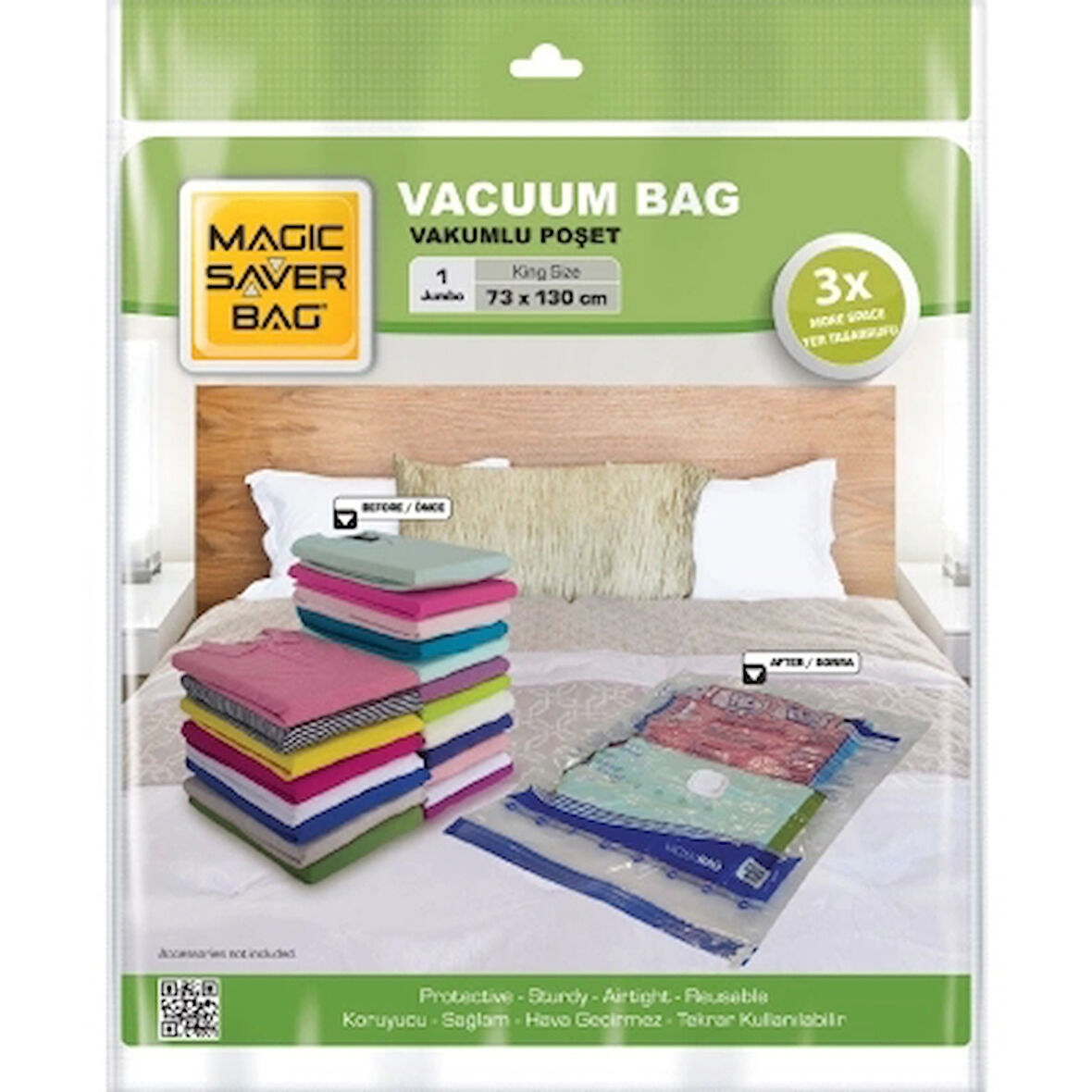73x130 Jumbo Vakumlu Poşet Hurç Bag