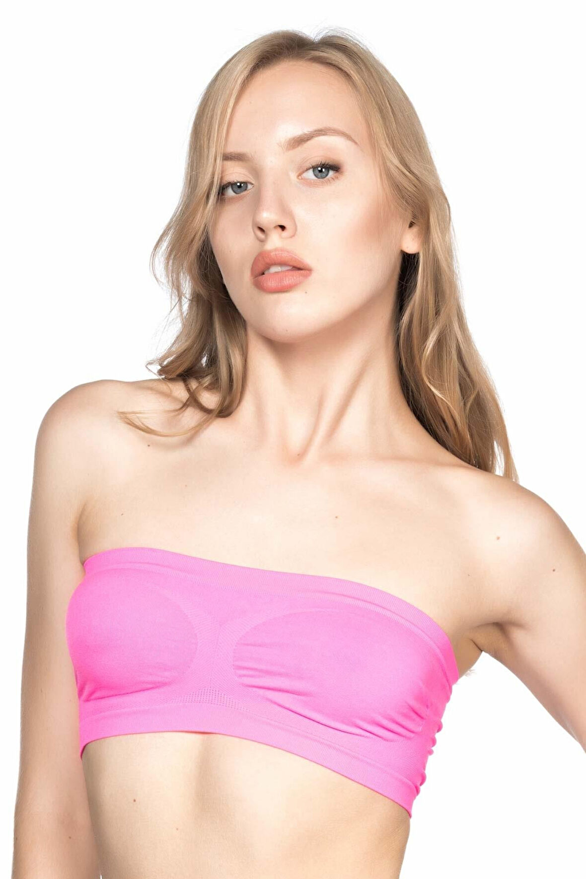 Neon Fuşya Mı Emay 4002 Soft Straplez Büstiyer