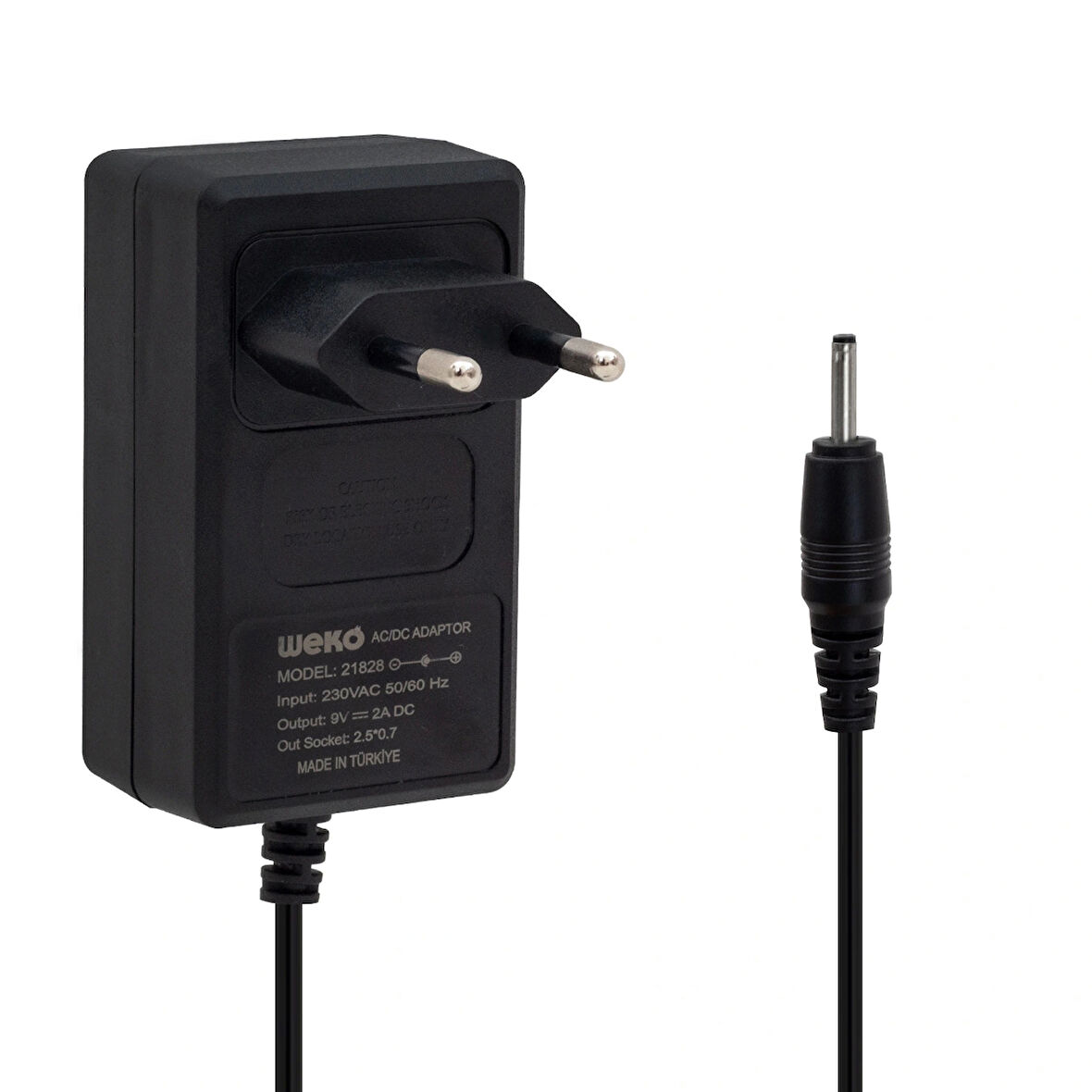 9 Volt 2 Amper İnce 2.5*0.7 Uç Tablet Pc Adaptörü Yerli Üretim