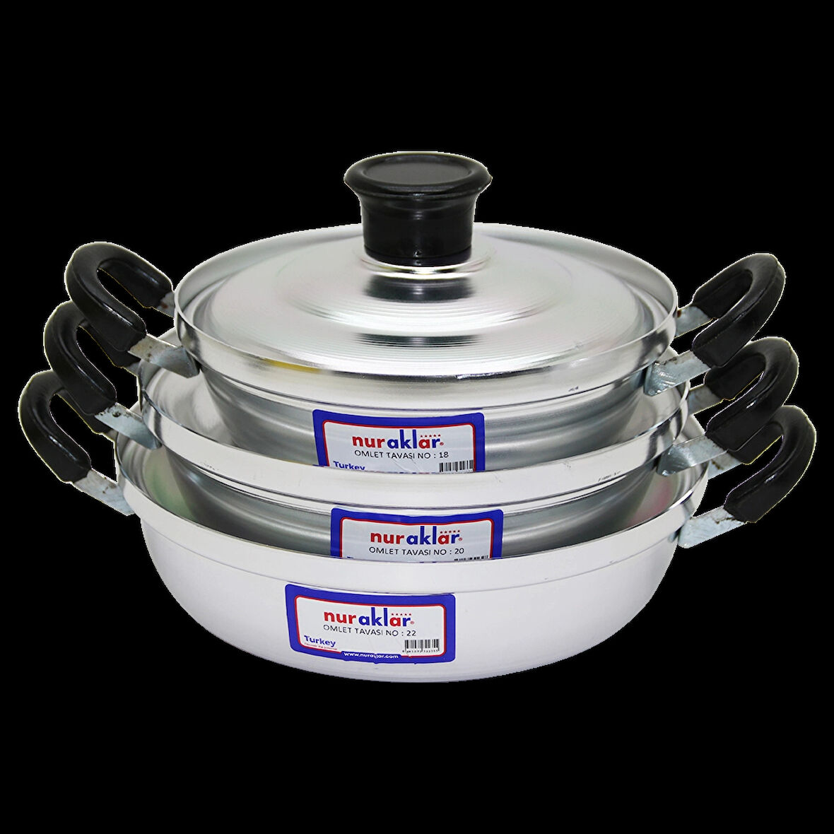 3lü Alüminyum Omlet Set No-18-20-22