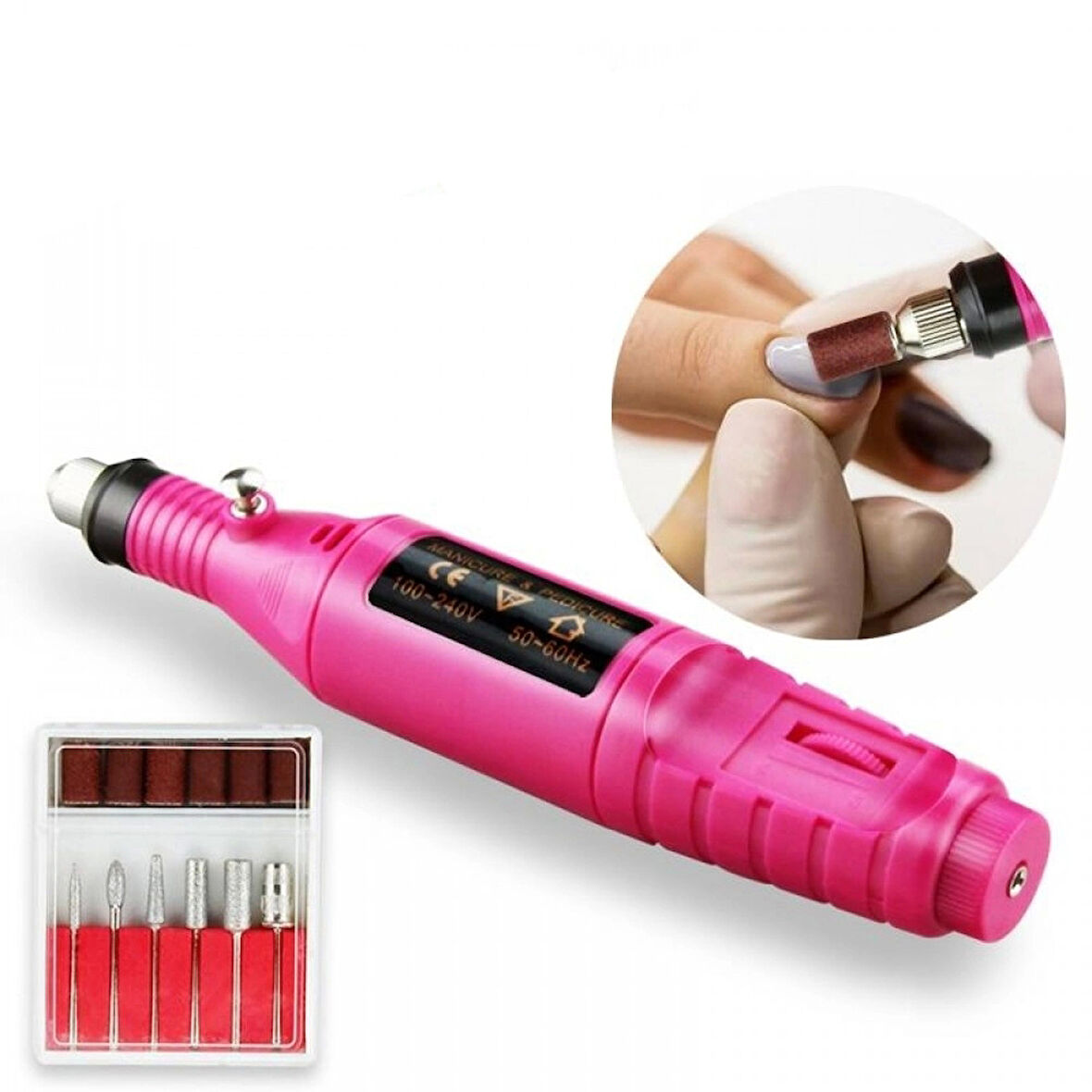 6 Uçlu Elektrikli Manikür Pedikür Seti ( 2000-300rpm Hız )