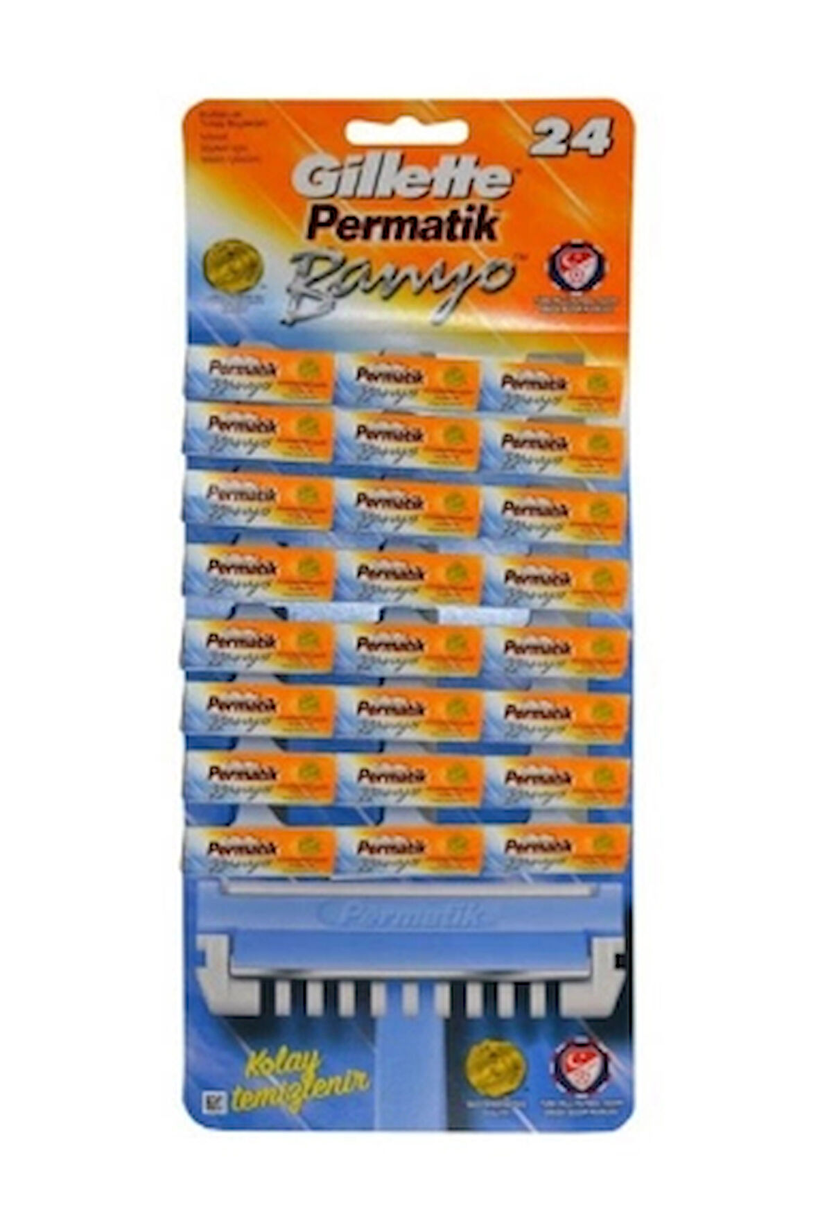 Permatik Banyo Saplı Jilet Kartela 48 Parça