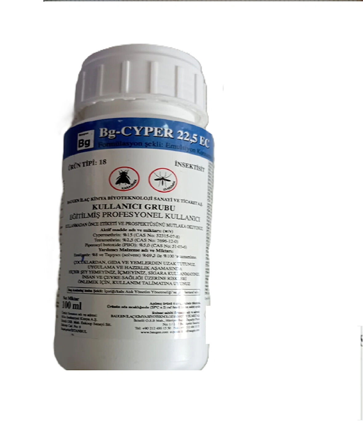 BG-CYPER 22,5 EC 100 ml Haşere Öldürücü ( Karasinek - Sivri sinek İçin) Etkili Ürün