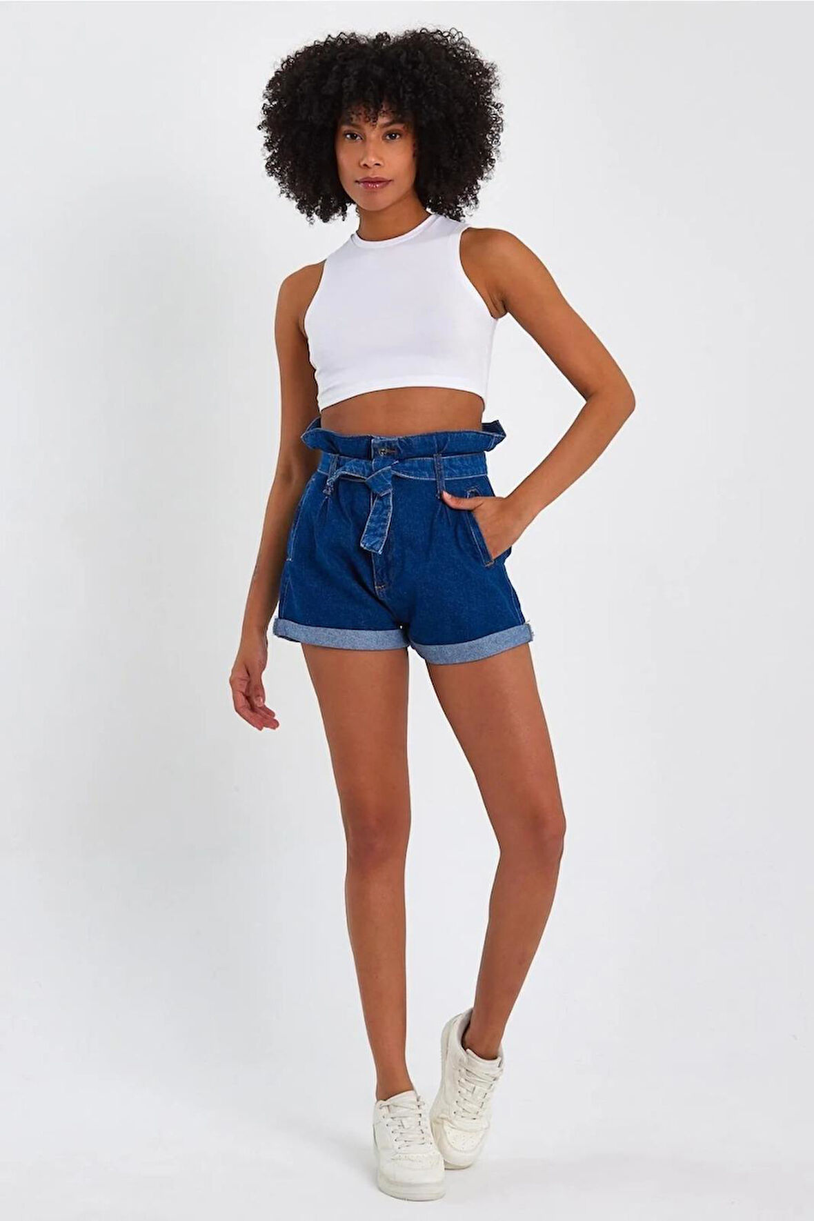 ALEXANDERGARDI Özel Koleksiyon Bağlamalı Denim Şort (4013K)