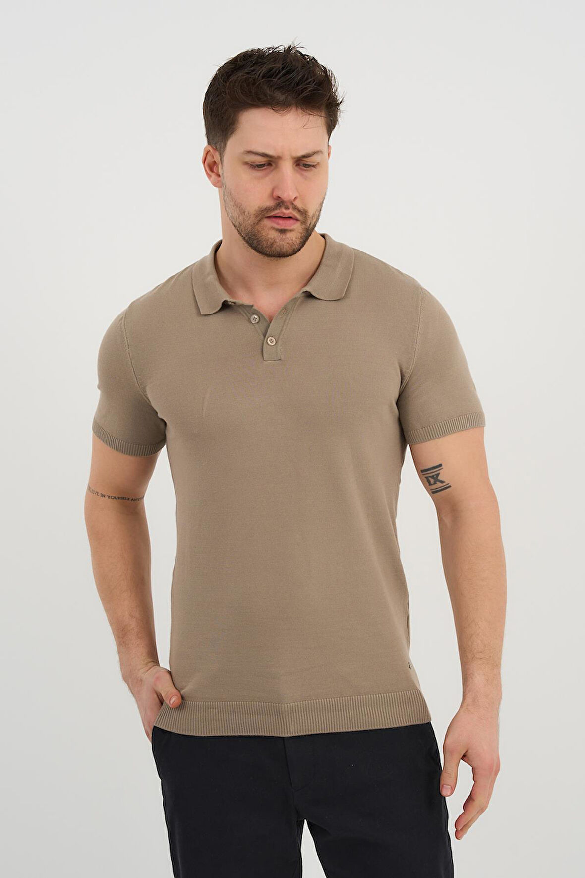 ALEXANDERGARDI Polo Yaka Düğmeli Triko T-shirt (50024)