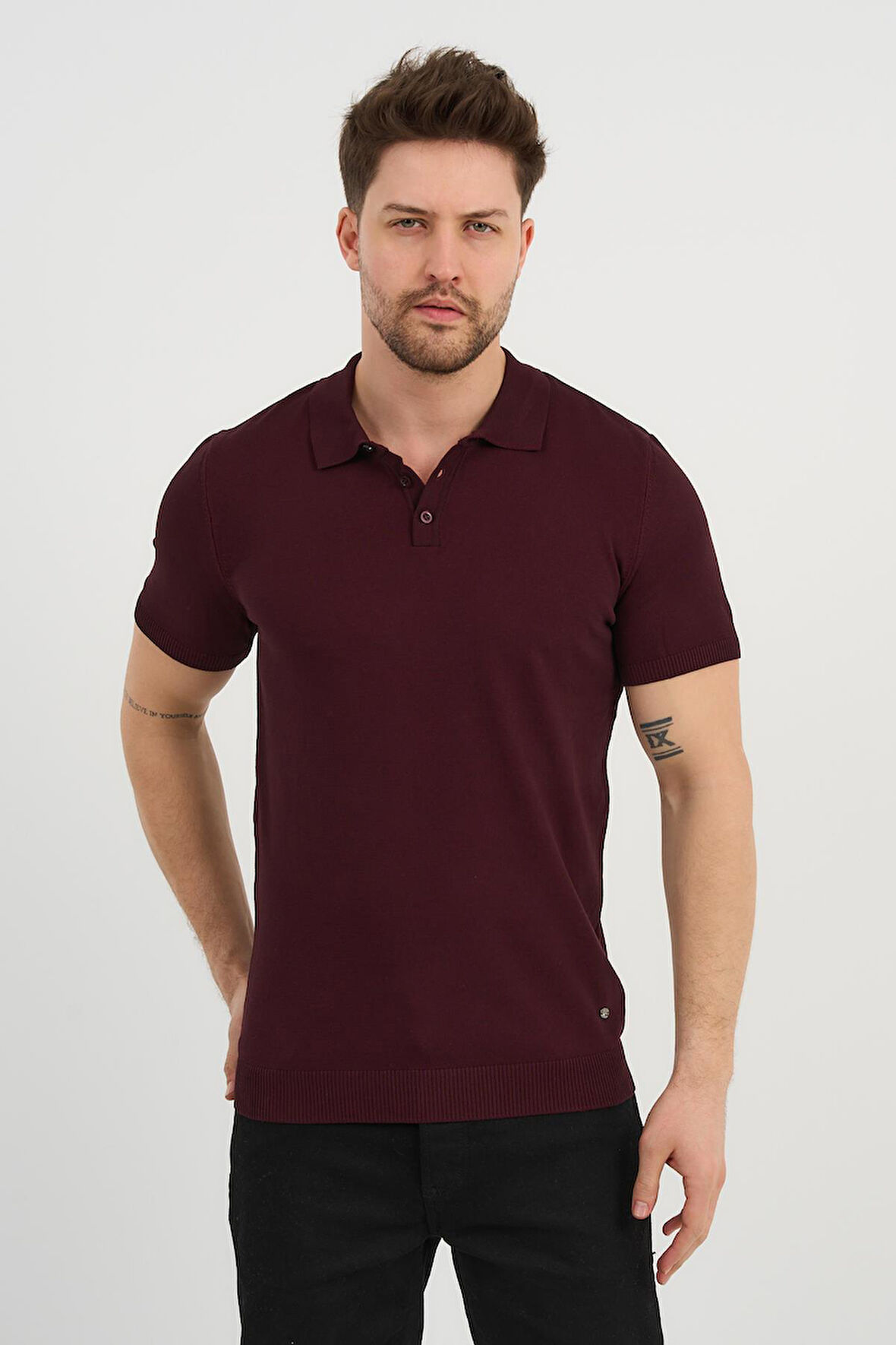 ALEXANDERGARDI Polo Yaka Düğmeli Triko T-shirt (50024)