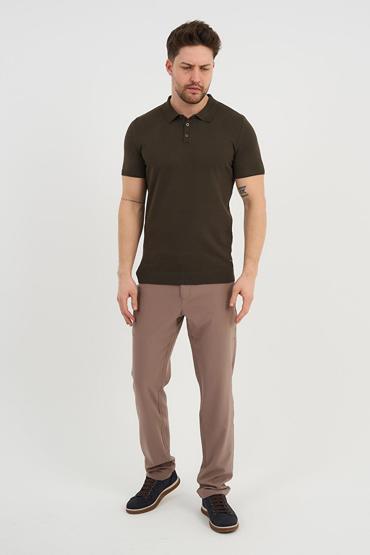ALEXANDERGARDI Polo Yaka Düğmeli Triko T-shirt (50024)