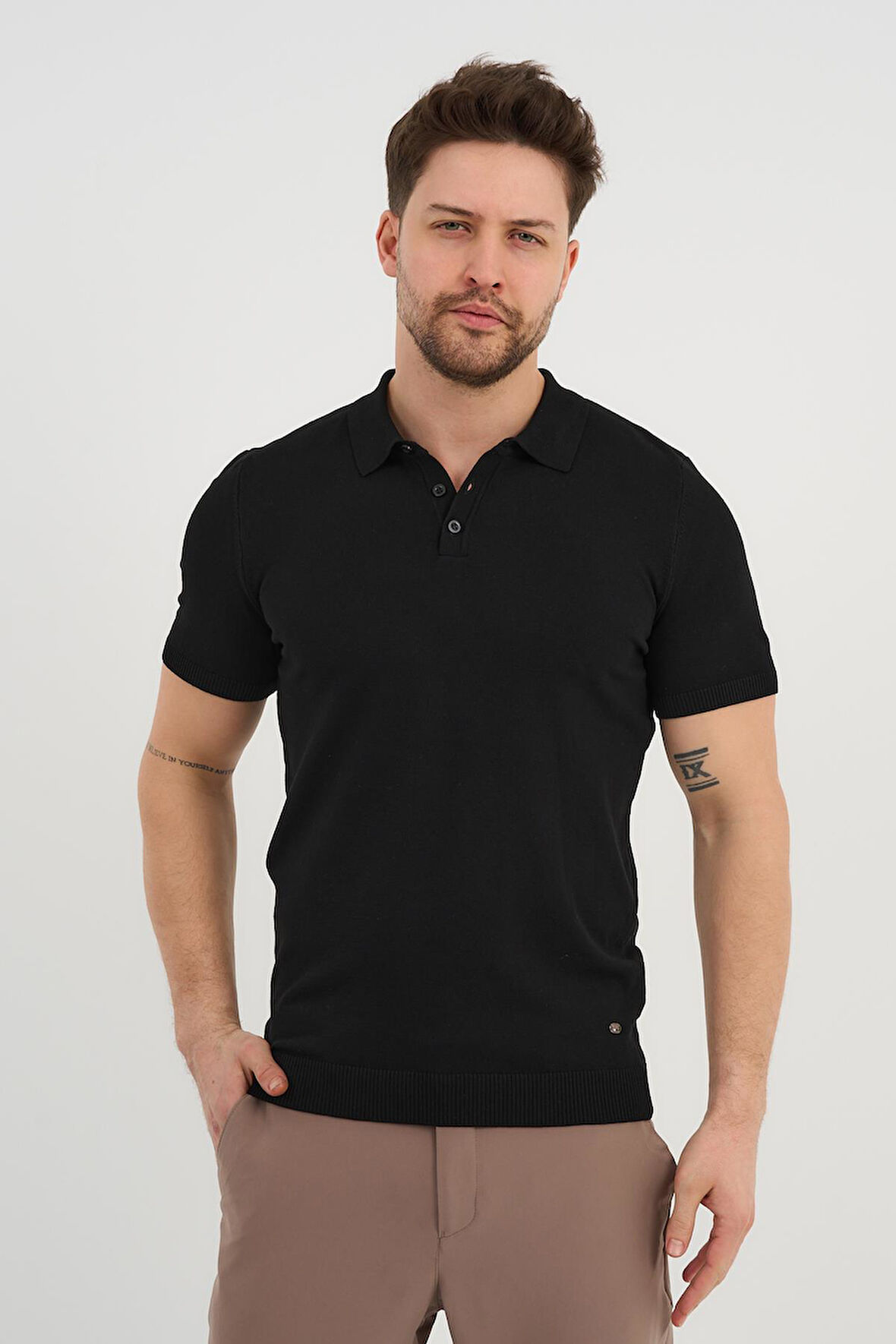 ALEXANDERGARDI Polo Yaka Düğmeli Triko T-shirt (50024)