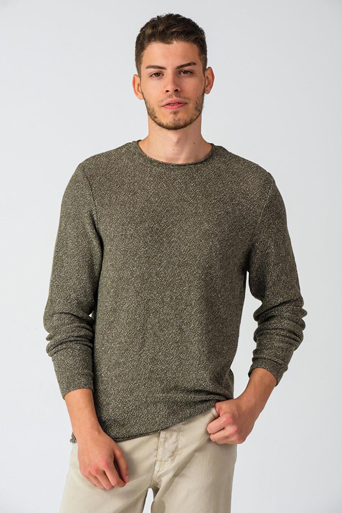 ALEXANDERGARDI BİSİKLET YAKA REGULAR FİT KAZAK (AG502205)