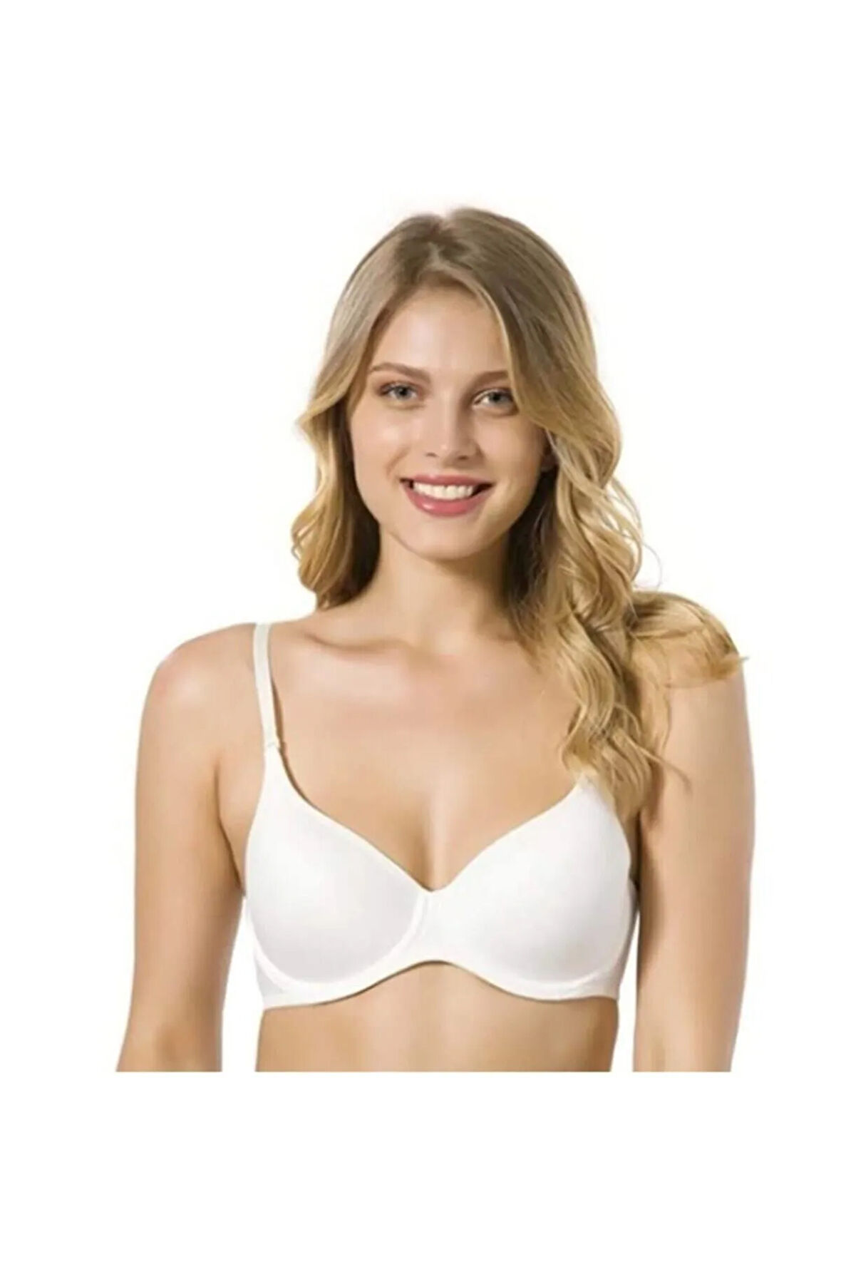 9600-b - Beyaz - Soft Micro Battal Sütyen -