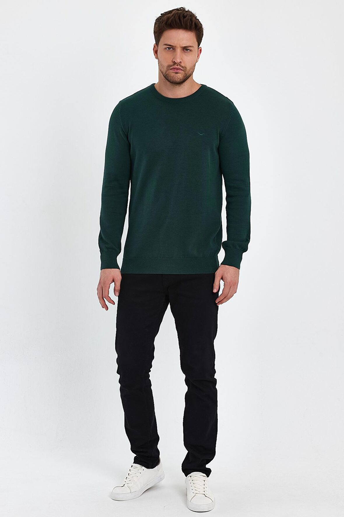 ALEXANDERGARDİ BİSİKLET YAKA YEŞİL TRİKO KAZAK 