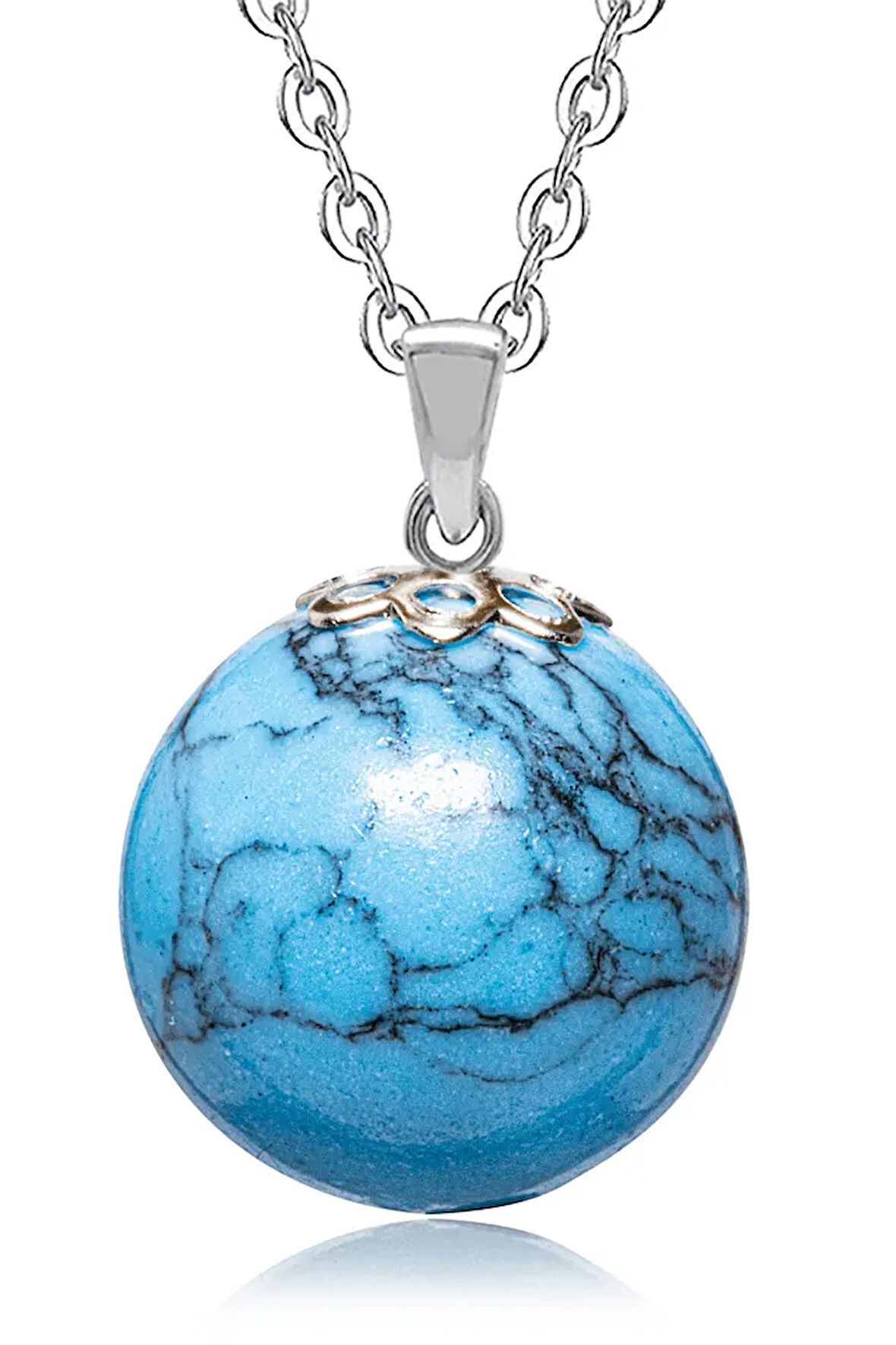 Sertifikalı Doğal Firuze Turkuaz Taşı Kolye