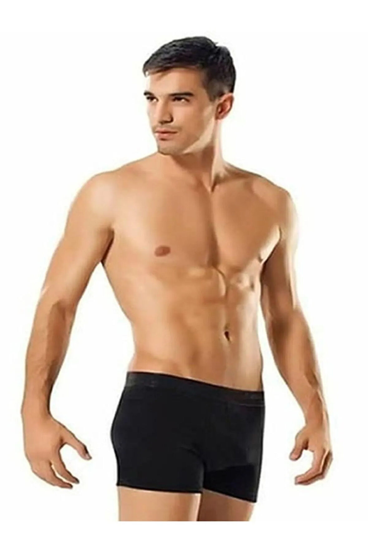 Erkek Siyah 4'lü Likralı Süper Kalite Boxer
