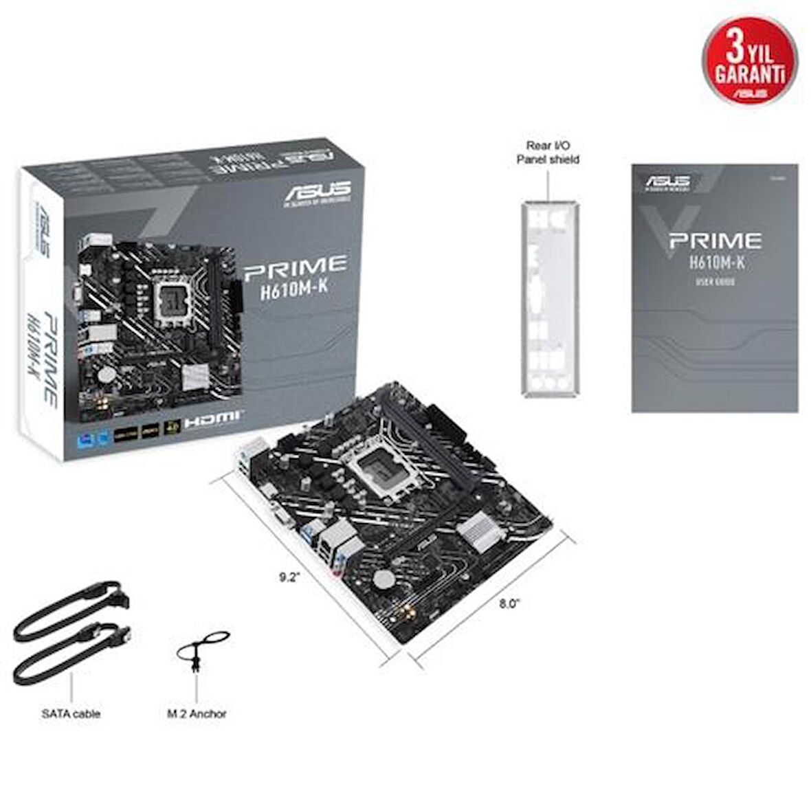 Asus PRIME H610M-K DDR5 1700p  DDR5,PCIe 4.0,M.2,Glan,HDMI,VGA,USB 3.2Gen 1,SATA 6 Gbps