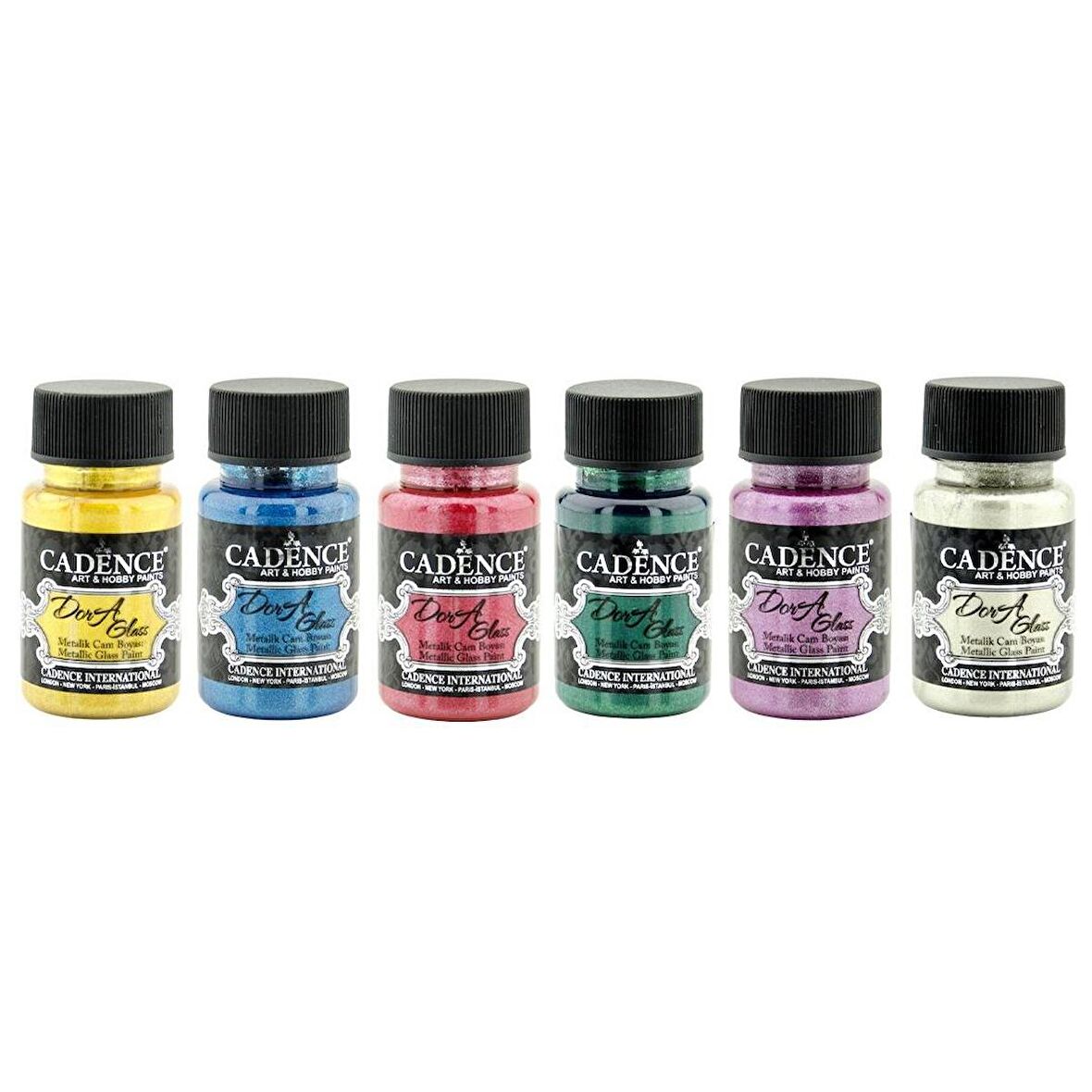 DORA METALİK CAM BOYASI 6LI SET