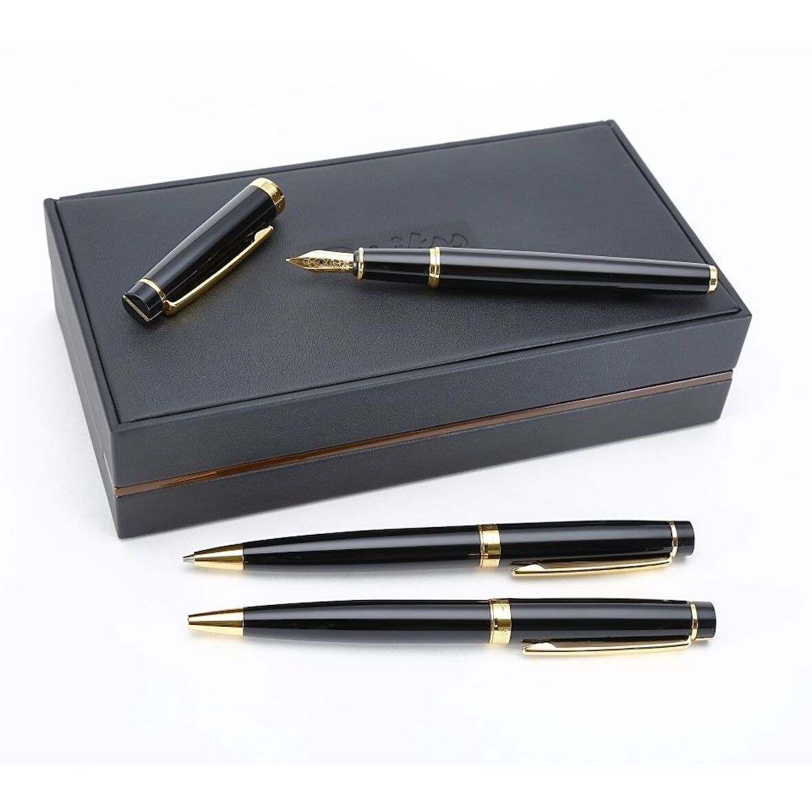 Scrikss Marka Siyah Altın 3 lü Kalem Seti