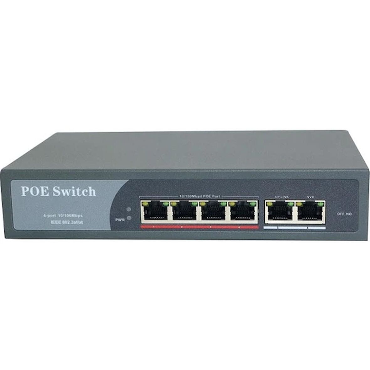 Power Switch 4 Port Poe Switch + 2 Port Uplink Port