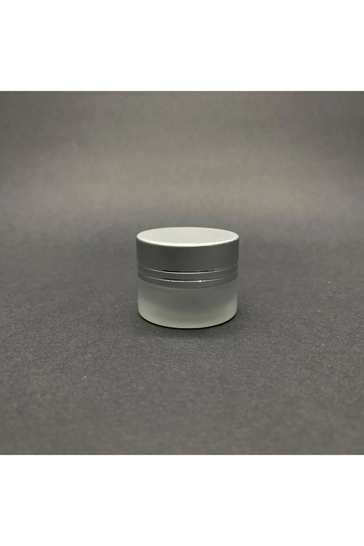 10 Adet 5 Cc Cam Buzlu Krem Kavanozu - Gümüş Kapaklı Iç Contalı - 5 ml Buzlu Cam Krem Kavanozu