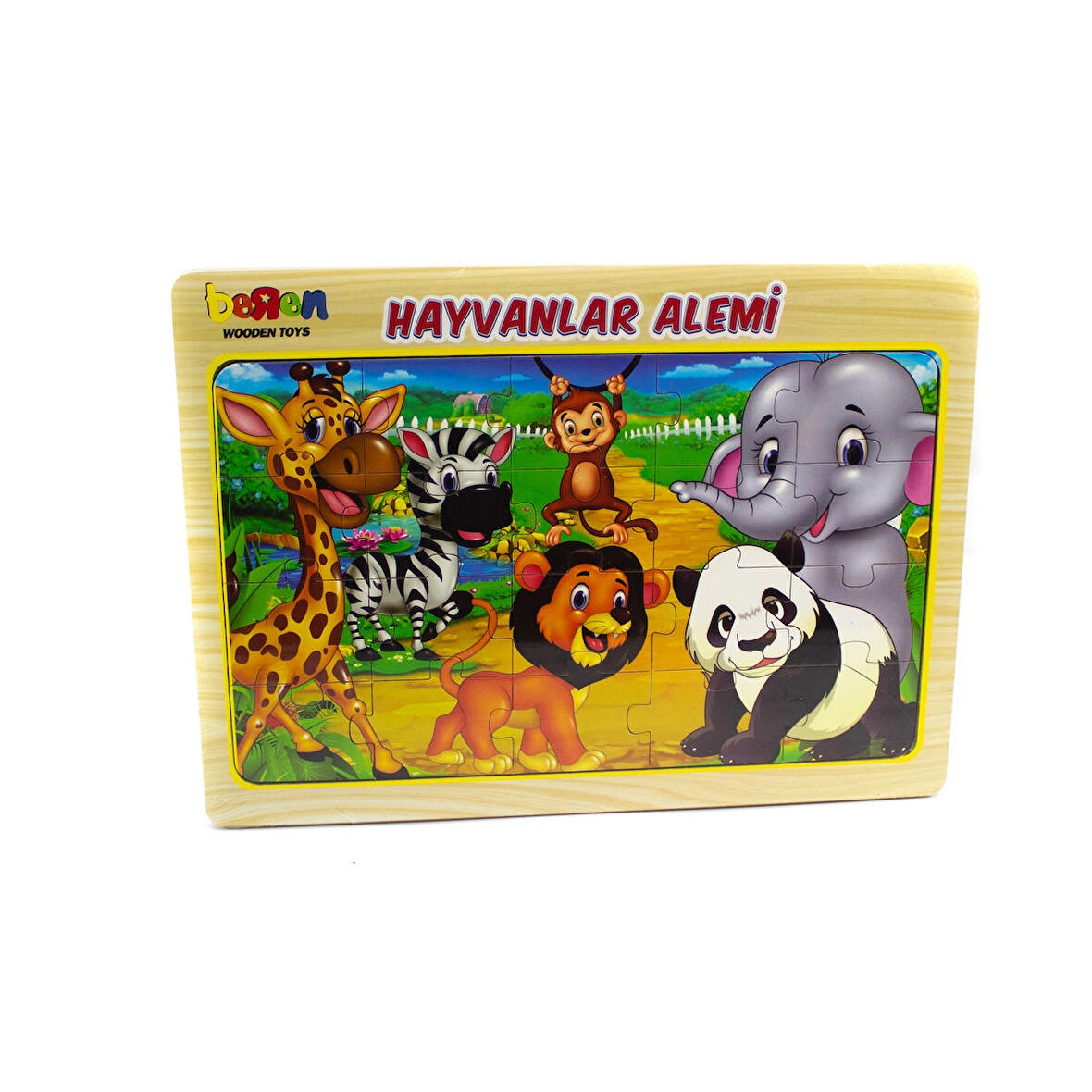 Ahşap Puzzle Hayvanlar Alemi 20 Parça Puzzle Çarpım Tablosu