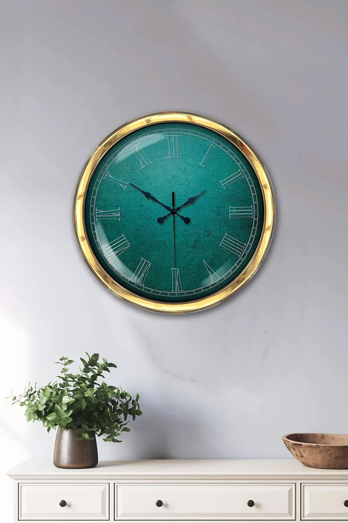 Hediyelik 40 Cm Gold Metal Sezgi Duvar Saati