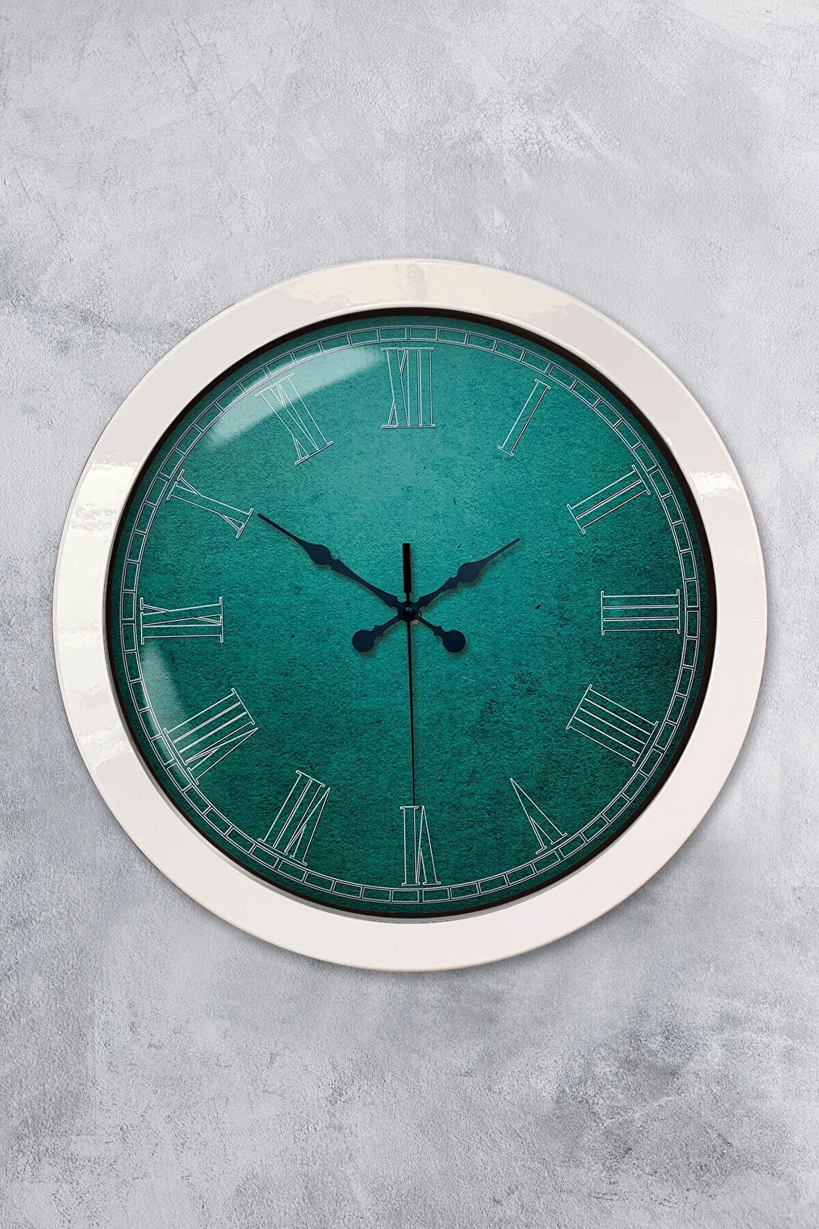 Hediyelik 36 Cm Beyaz Metal Sezgi Duvar Saati