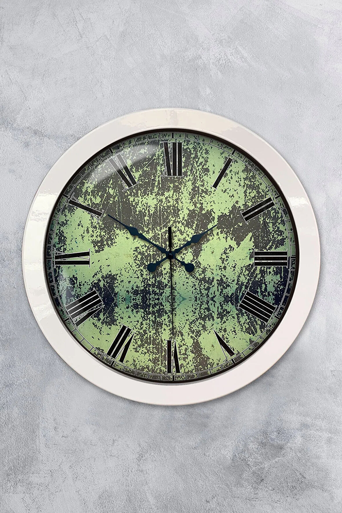 Hediyelik 36 Cm Beyaz Metal Nostalji Duvar Saati