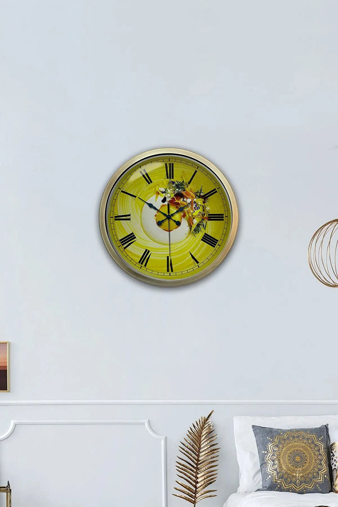 Hediyelik 40 Cm Eskitme Metal Kitchen Duvar Saati