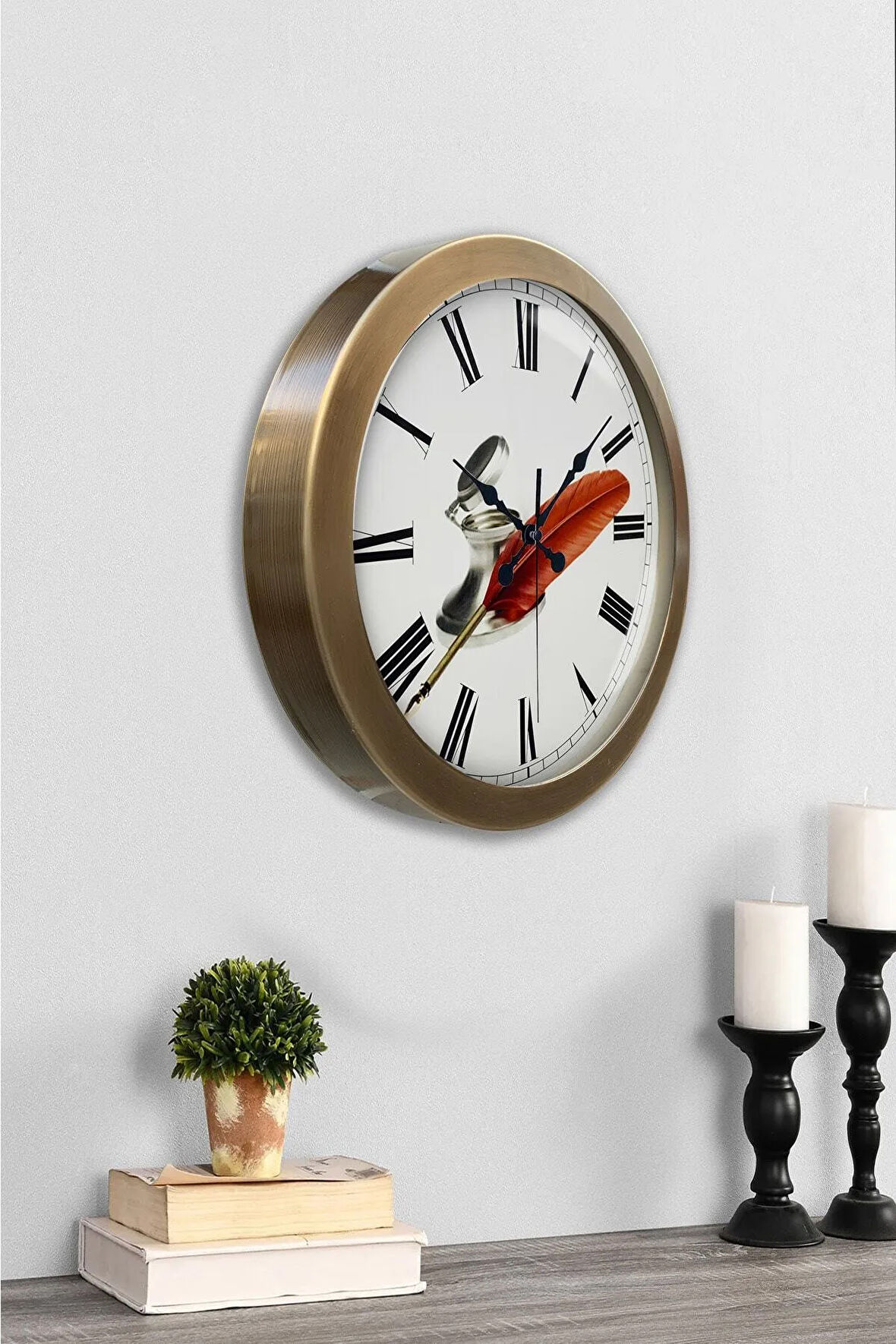 Eskitme Metal Eski Duvar Saati