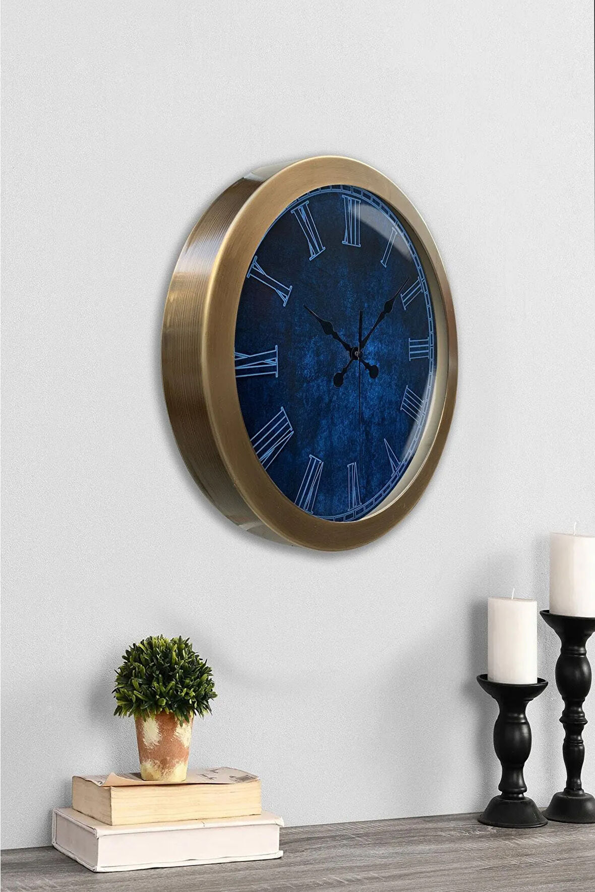 Hediyelik 36 Cm Eskitme Metal Fantastik Duvar Saati