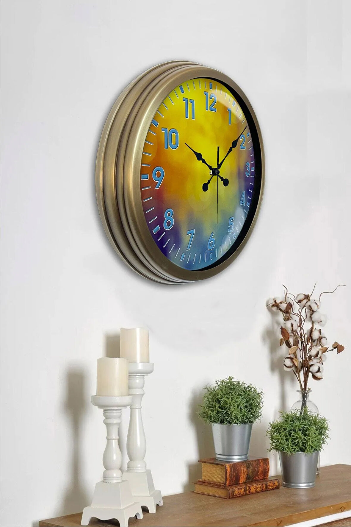 40 Cm Eskitme Metal Venus Duvar Saati