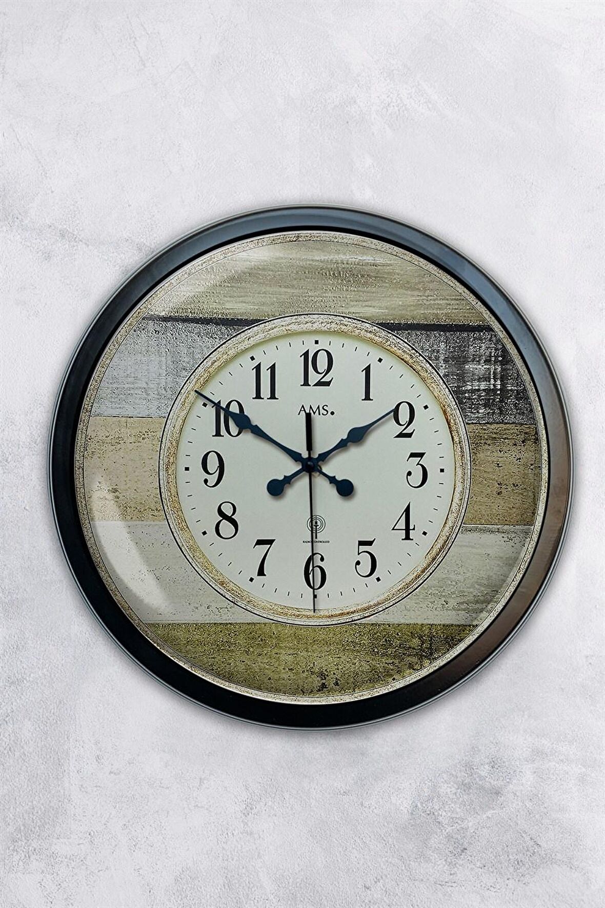 40 Cm Siyah Metal Zengin Duvar Saati