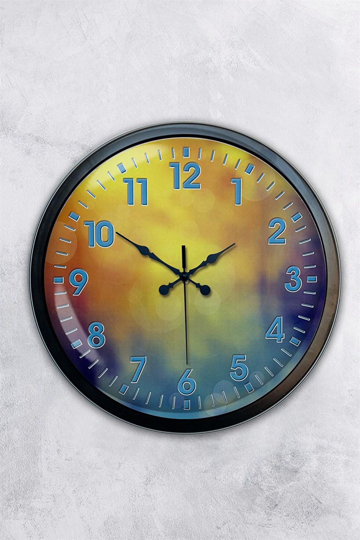 40 Cm Siyah Metal Venus Duvar Saati