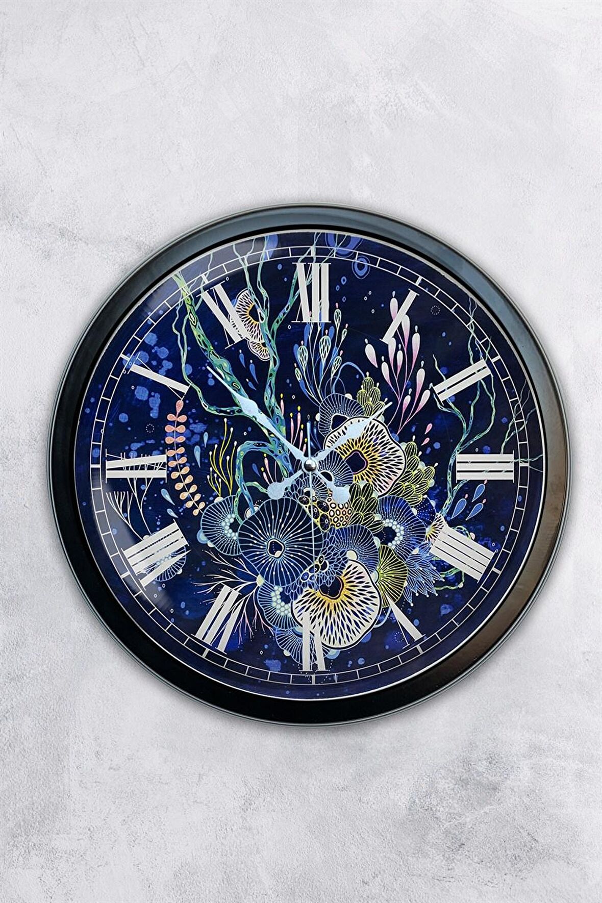 40 Cm Siyah Metal Tasarım Duvar Saati