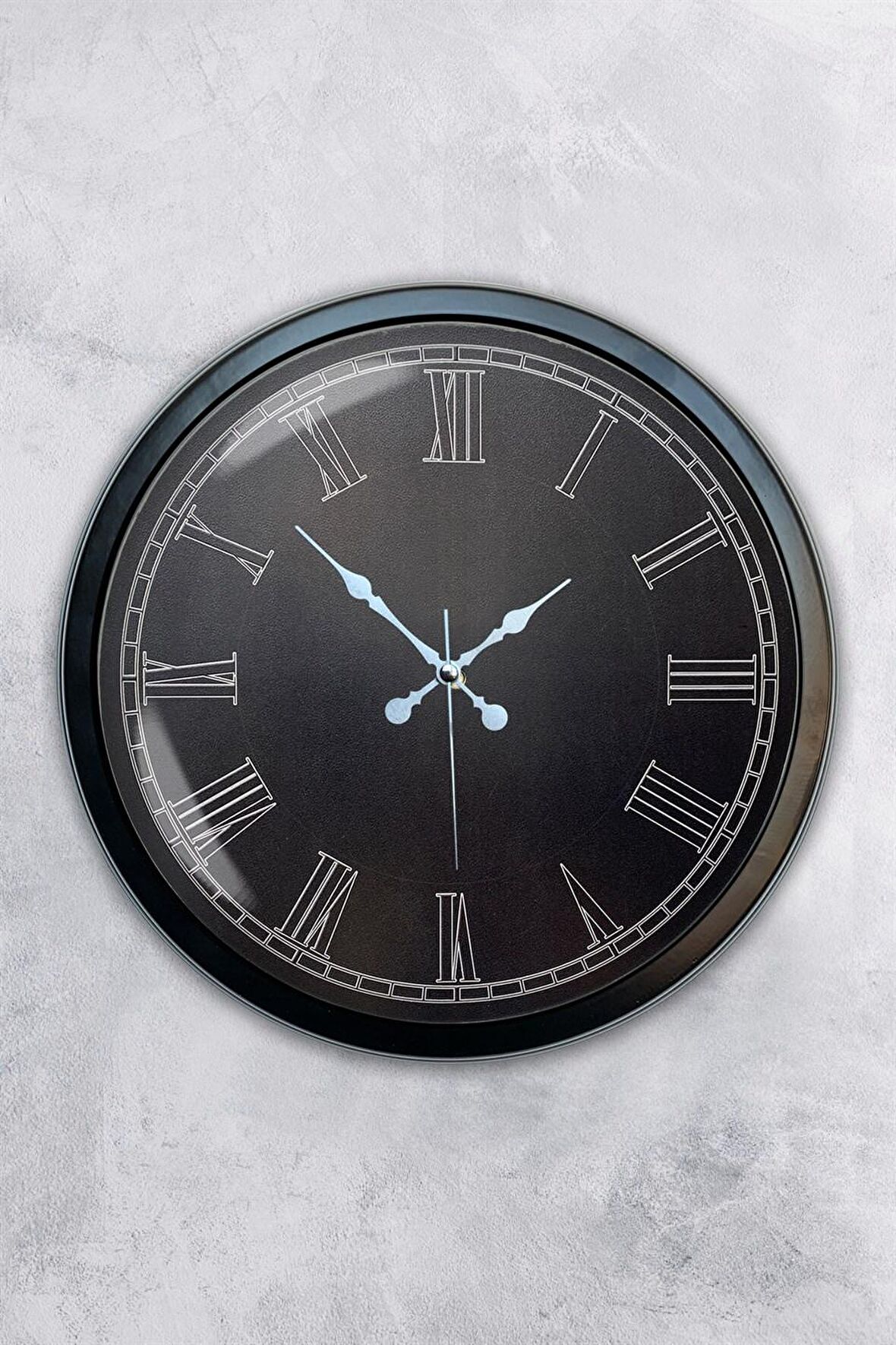 40 Cm Siyah Metal Siyah Duvar Saati