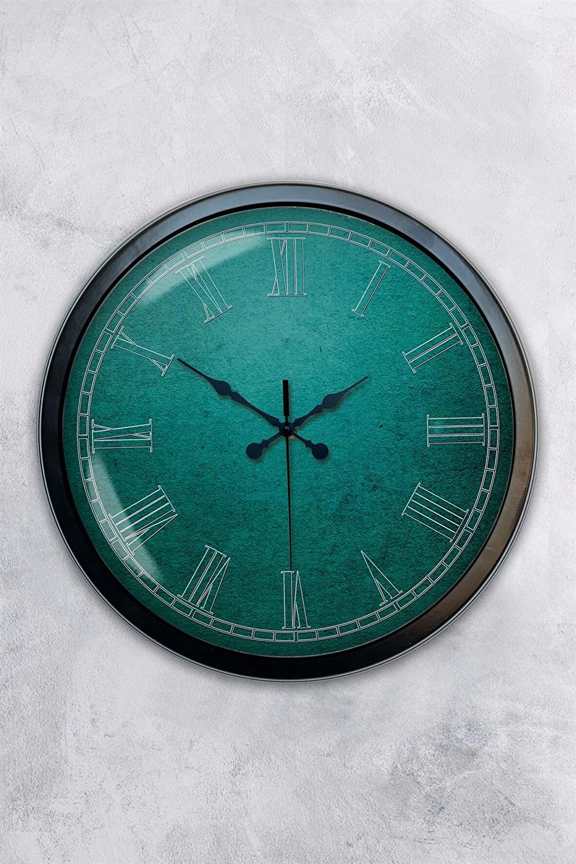 40 Cm Siyah Metal Sezgi Duvar Saati