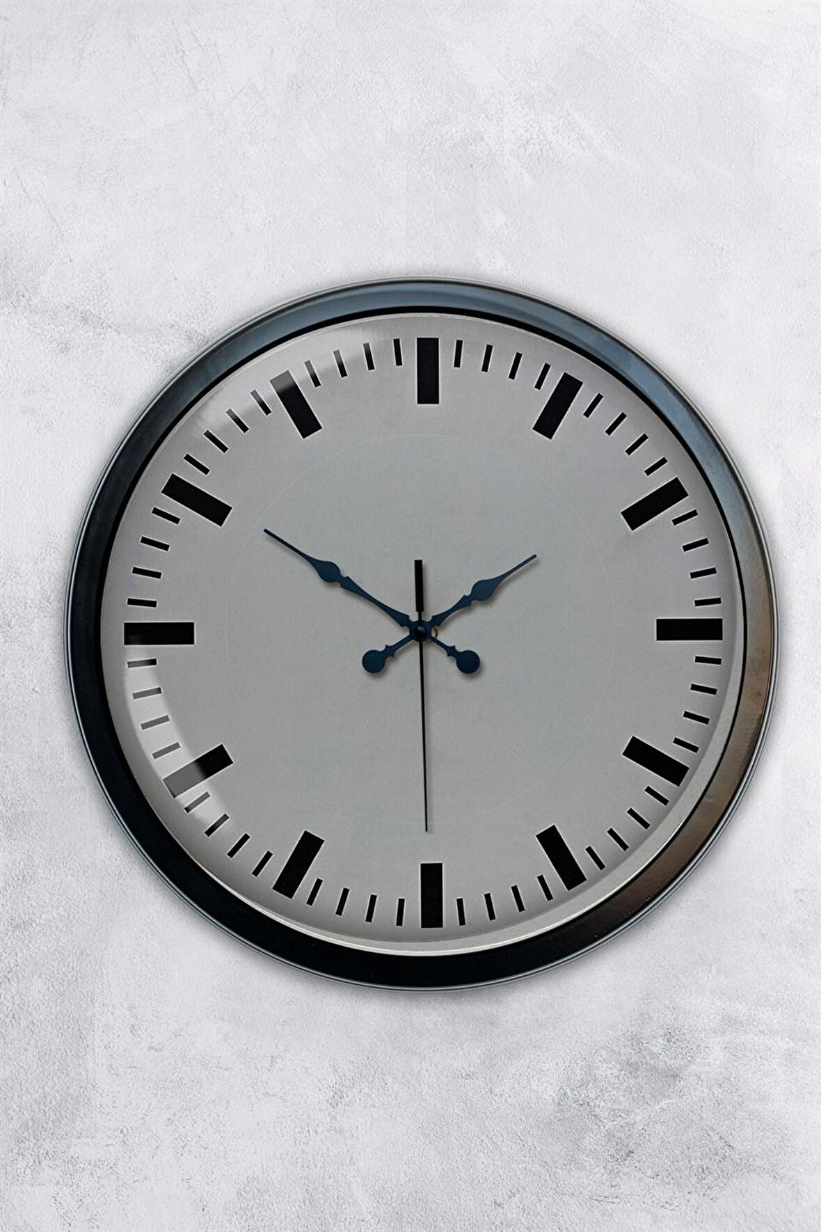 40 Cm Siyah Metal Sayısız Duvar Saati