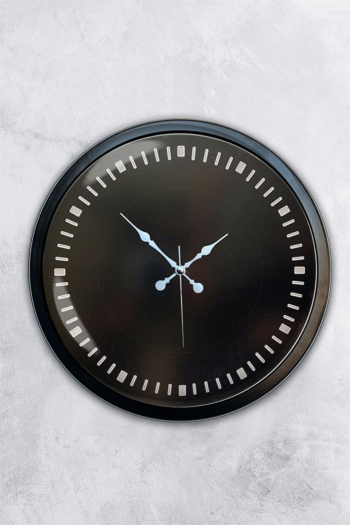 40 Cm Siyah Metal Sayısız Duvar Saati