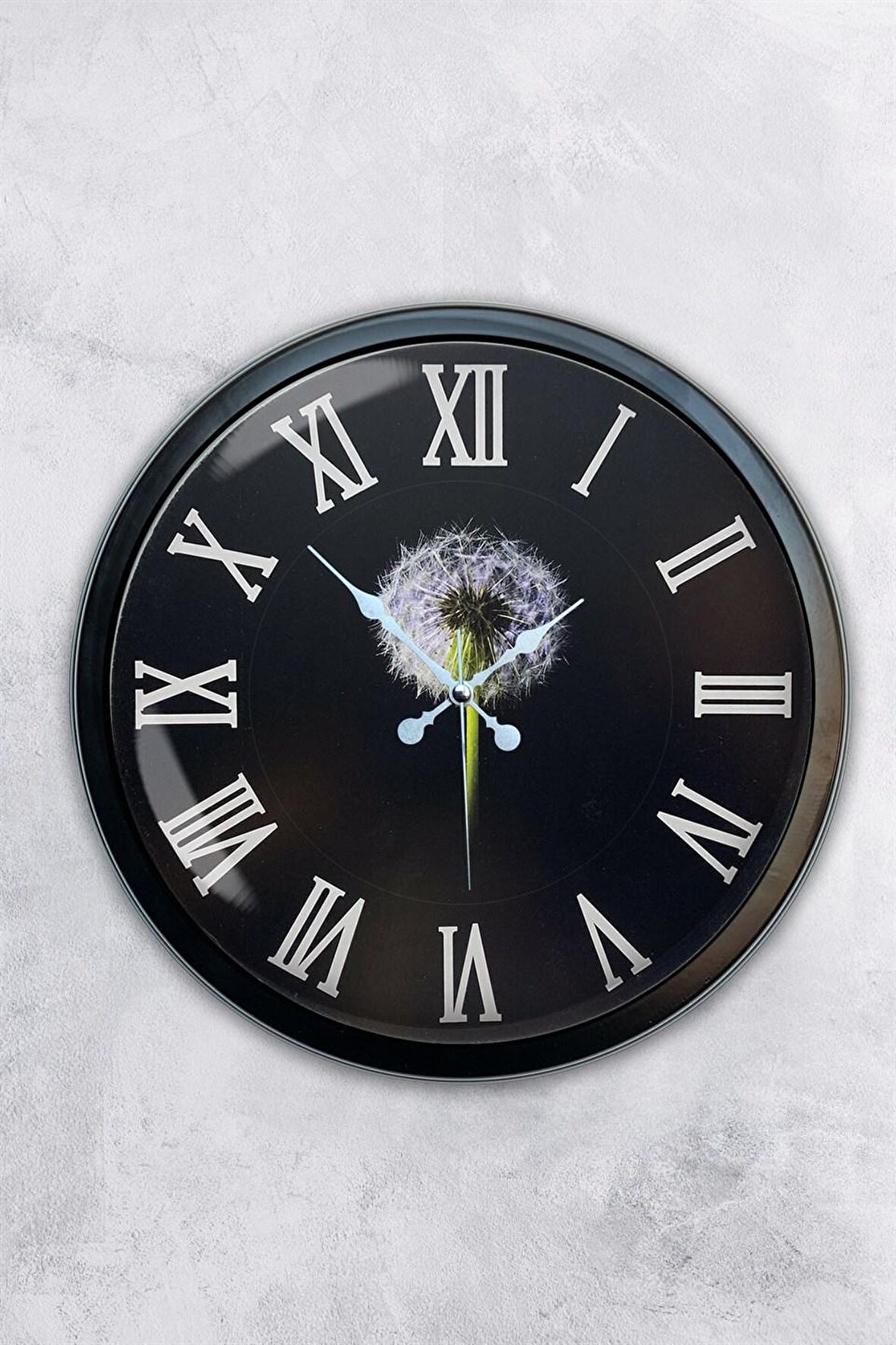 40 Cm Siyah Metal Romen Klasik Duvar Saati
