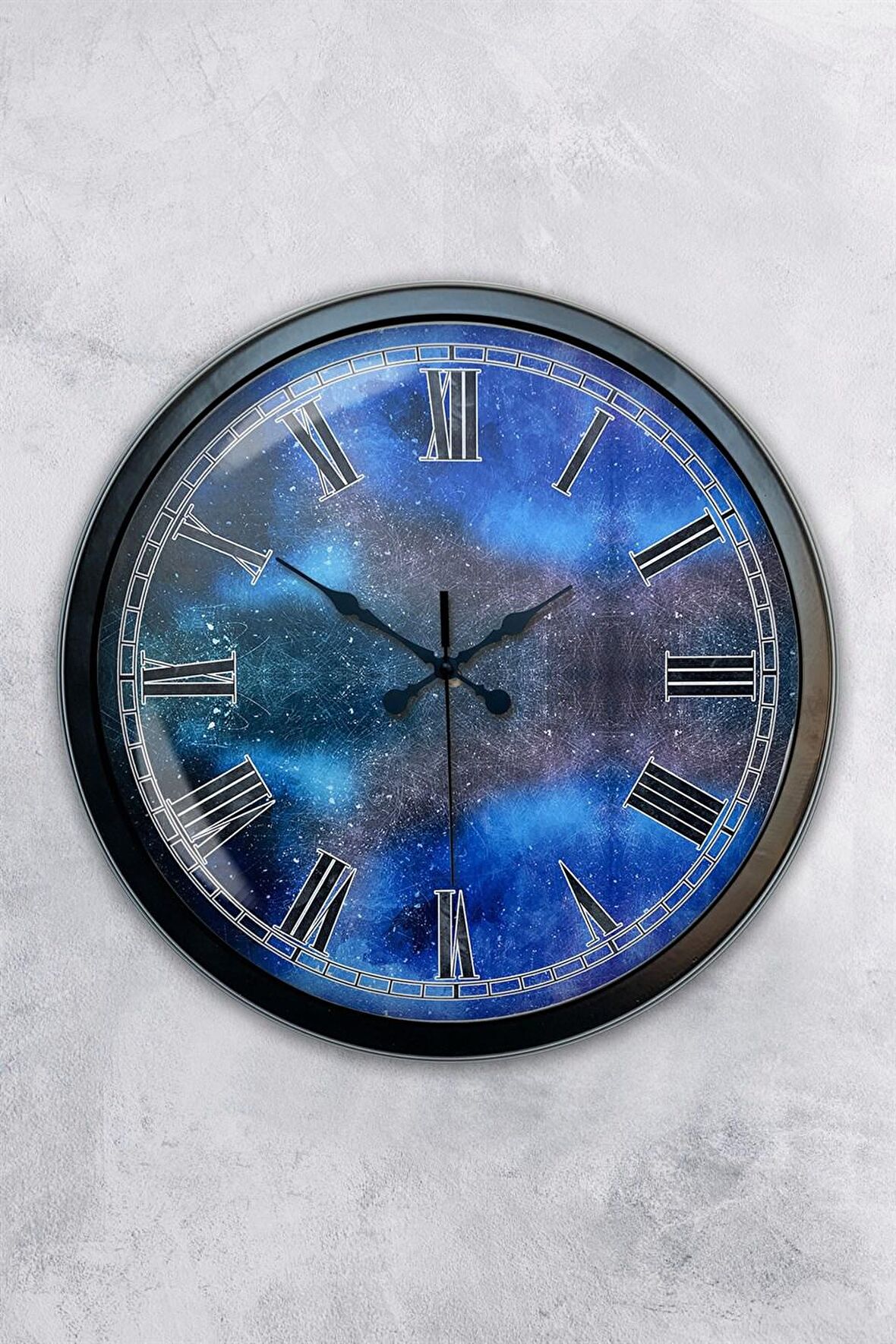 40 Cm Siyah Metal Radyal Duvar Saati