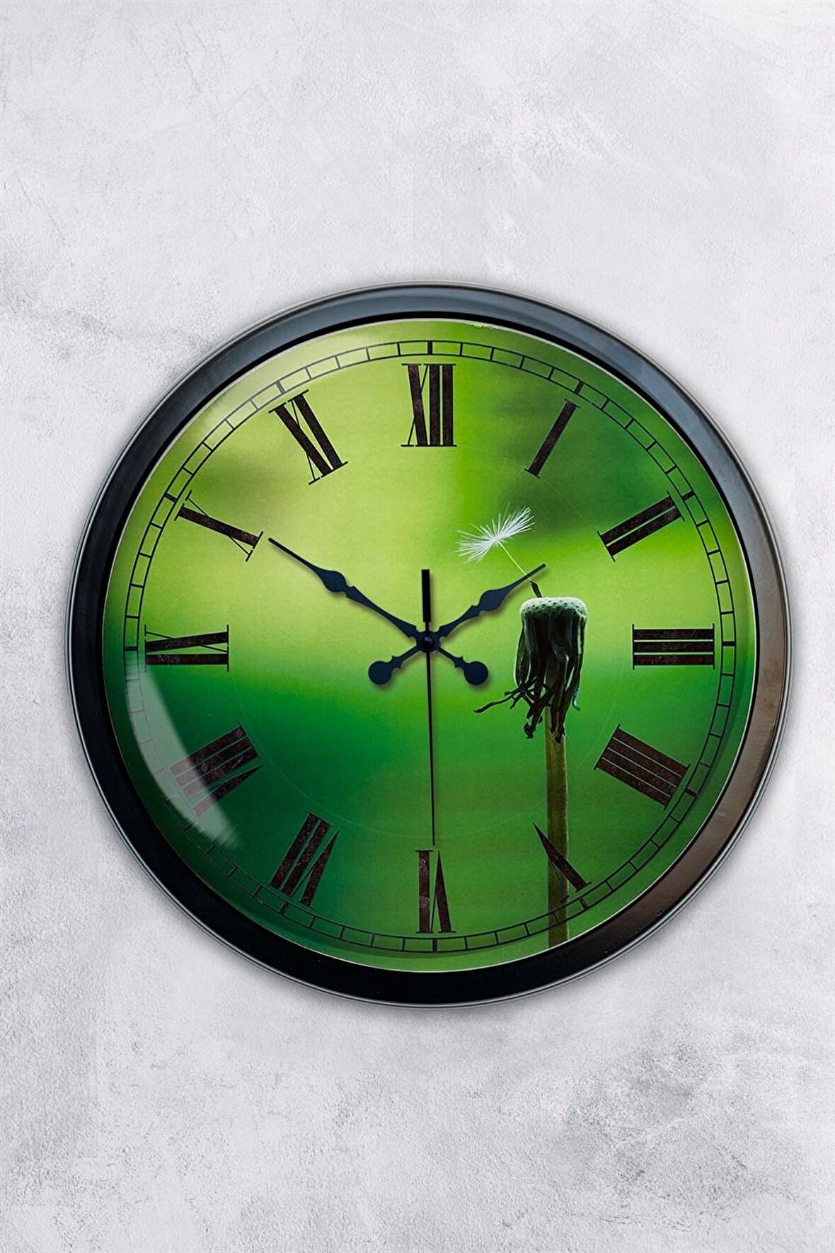 40 Cm Siyah Metal Özel Tasarım Duvar Saati