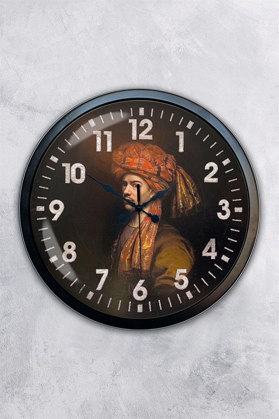 40 Cm Siyah Metal Osmanlı Duvar Saati