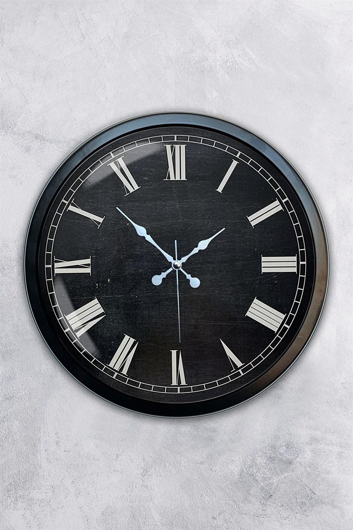 40 Cm Siyah Metal Naturel Duvar Saati