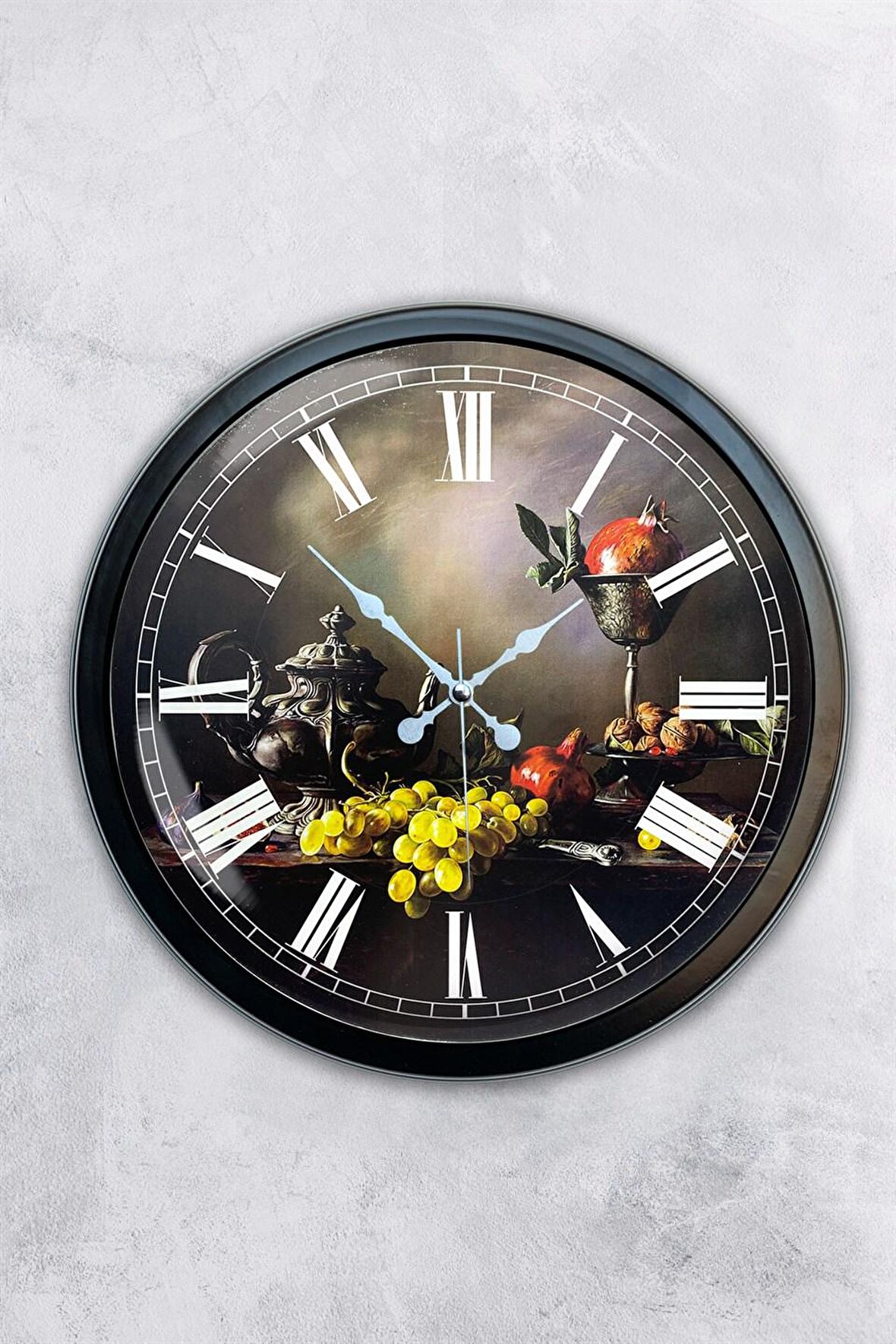 40 Cm Siyah Metal Mutfak Duvar Saati