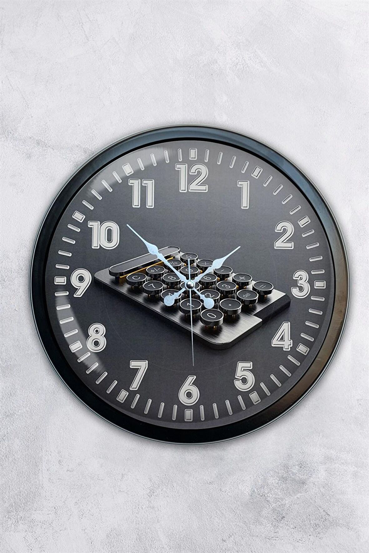 40 Cm Siyah Metal Muhasebeci Duvar Saati
