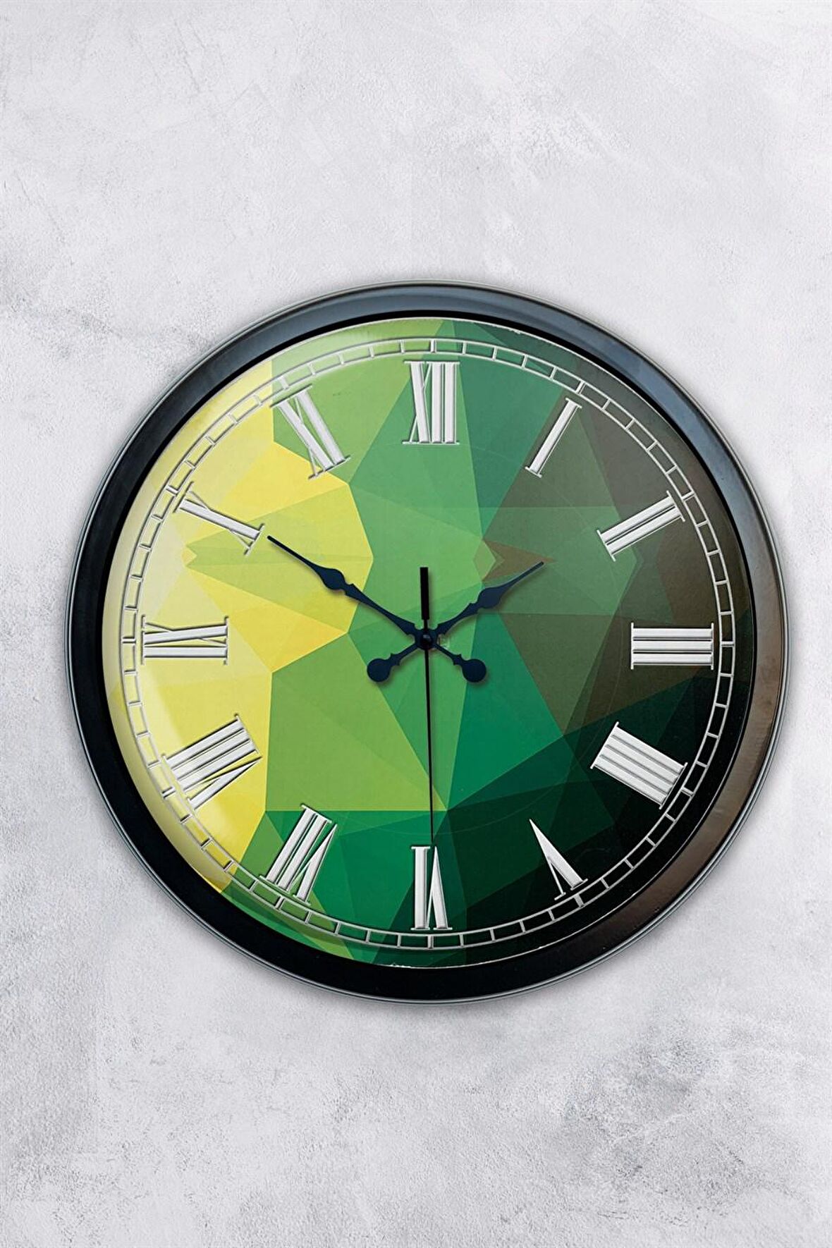 40 Cm Siyah Metal Modern Duvar Saati