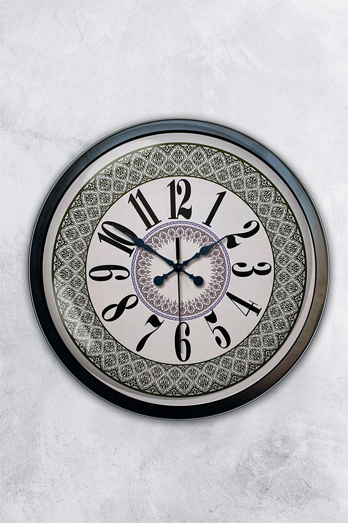 40 Cm Siyah Metal Modern Duvar Saati