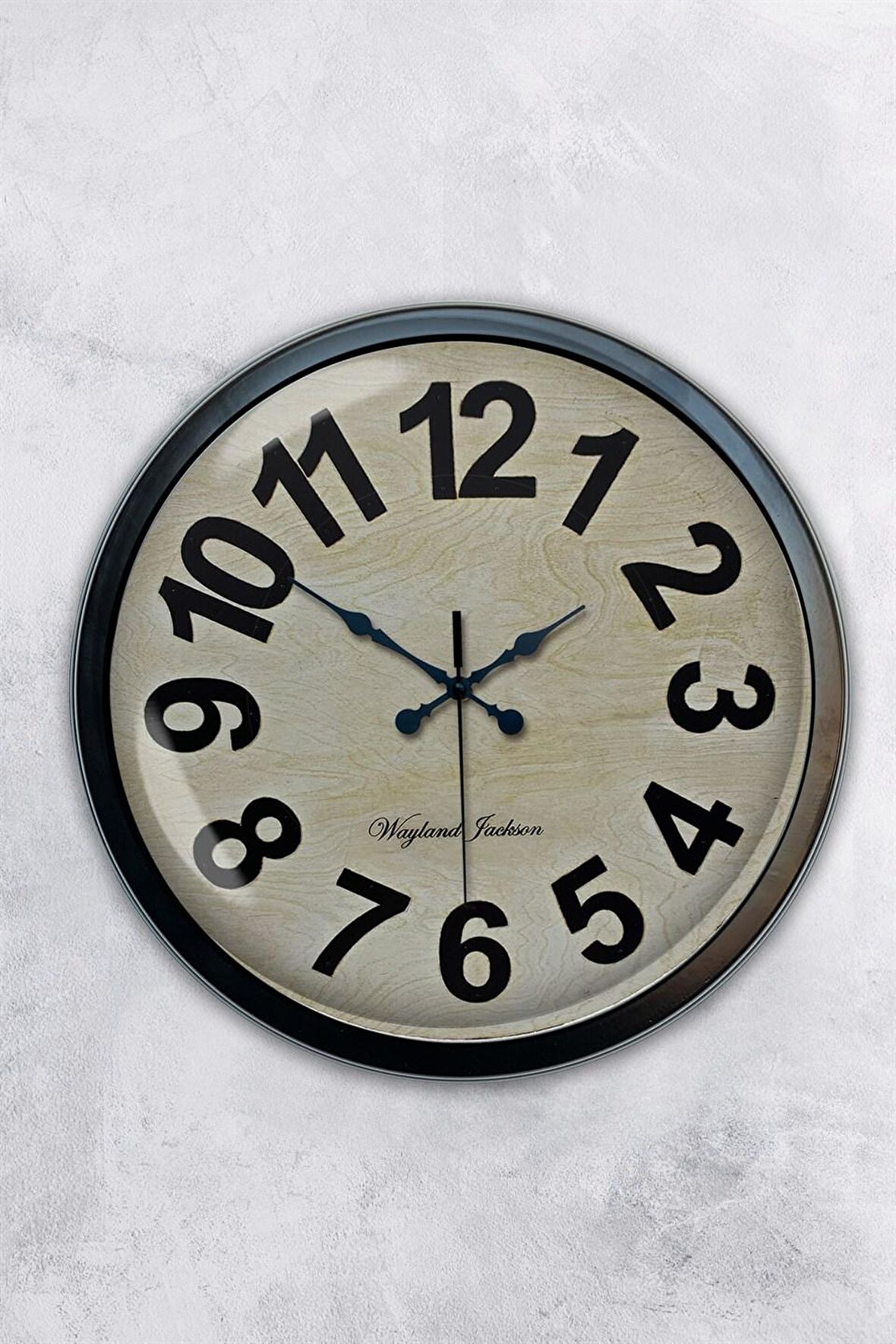 40 Cm Siyah Metal Milano Duvar Saati