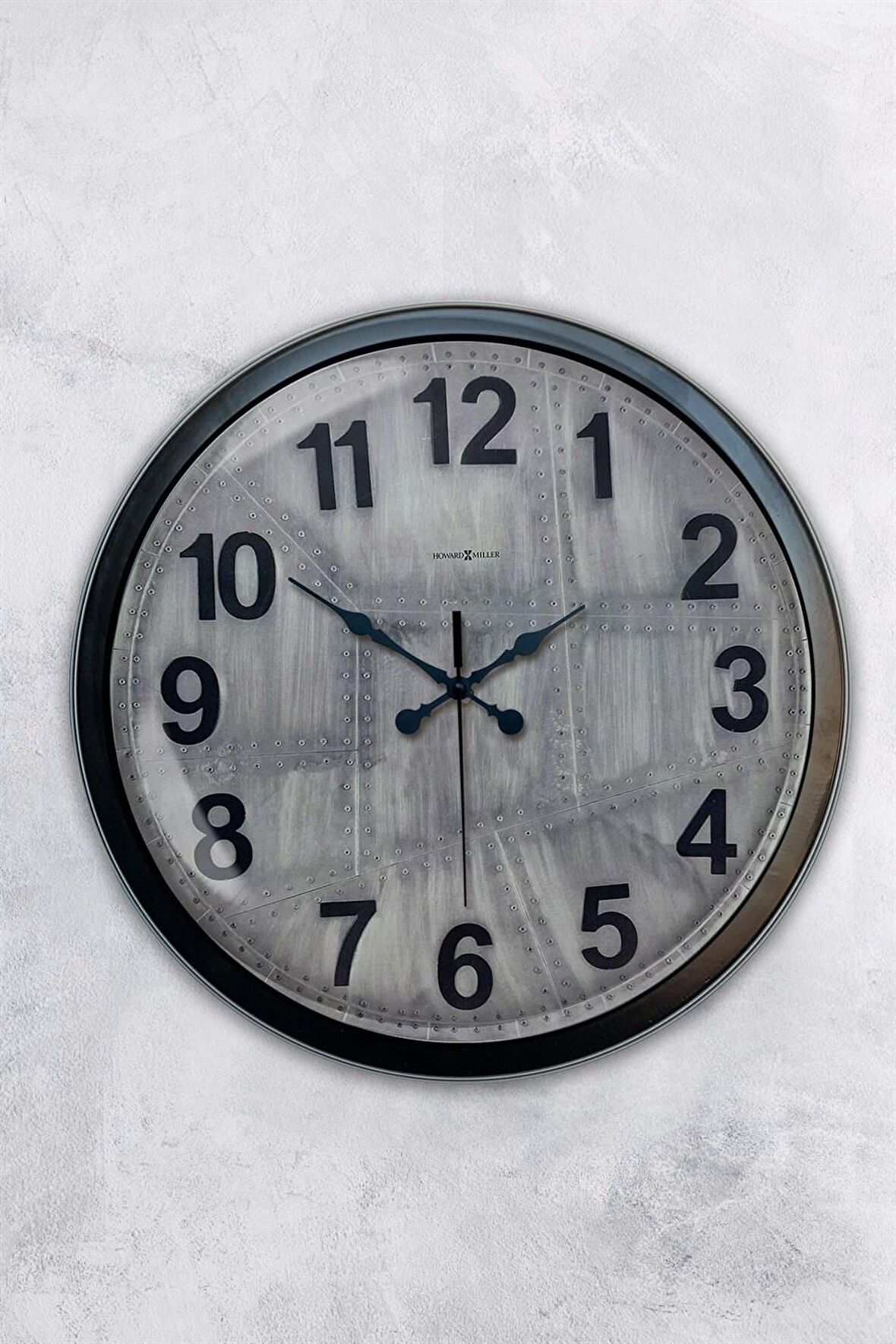 40 Cm Siyah Metal Klasik Duvar Saati